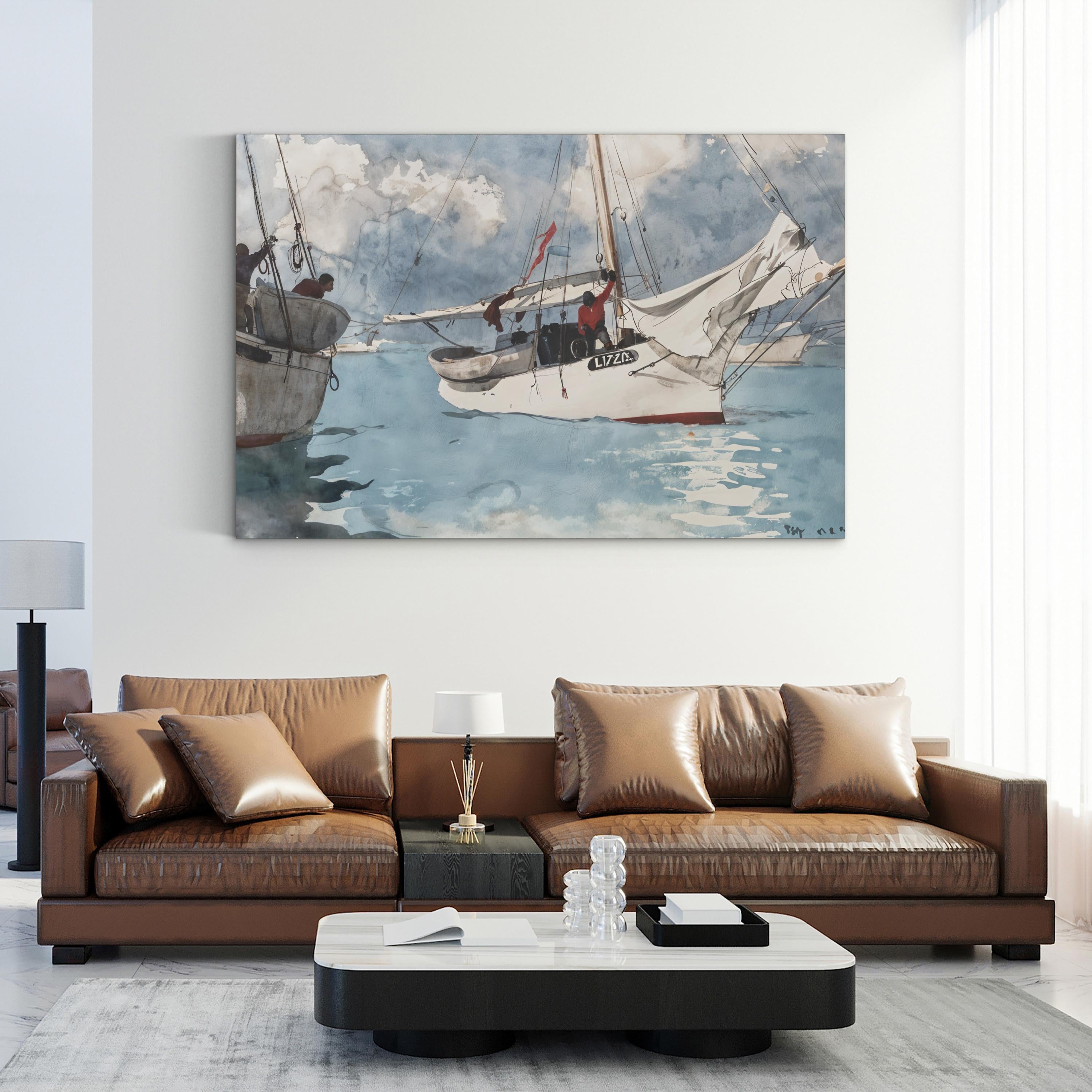 Fishing Boats, Key West, 1903 by Winslow Homer | Vintage American Nautical Wall Art