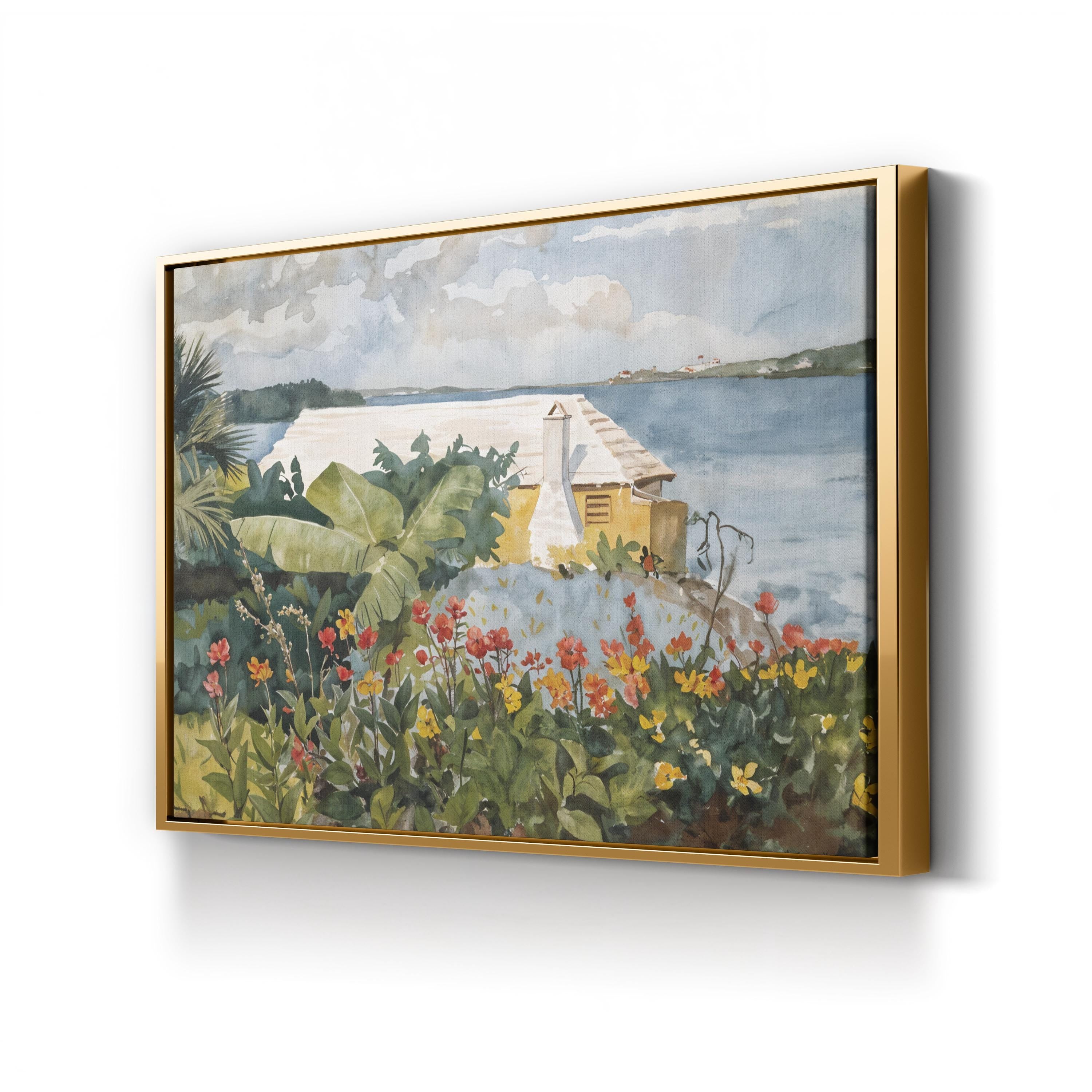 Flower Garden and Bungalow, Bermuda, 1899 Wall Art by Winslow Homer