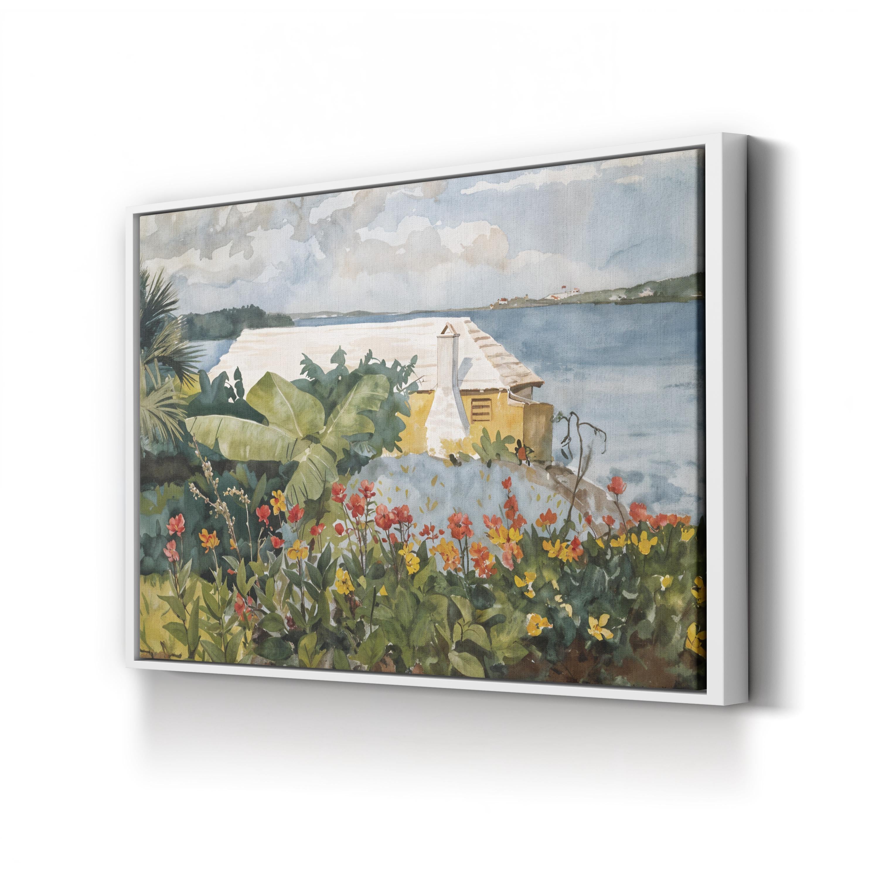Flower Garden and Bungalow, Bermuda, 1899 Wall Art by Winslow Homer