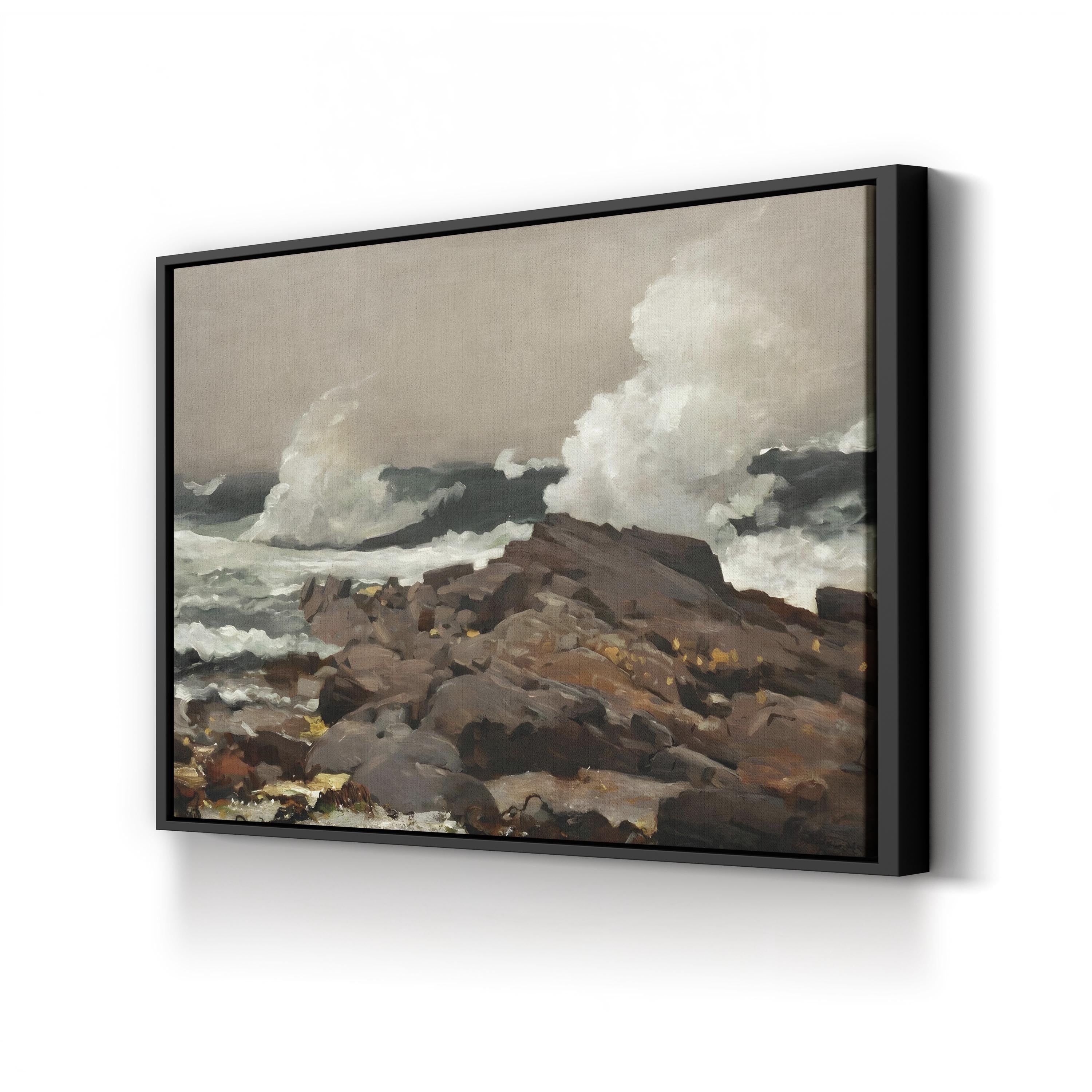 Homer’s Crashing Waves I Coastal Seascape Wall Art by Winslow Homer