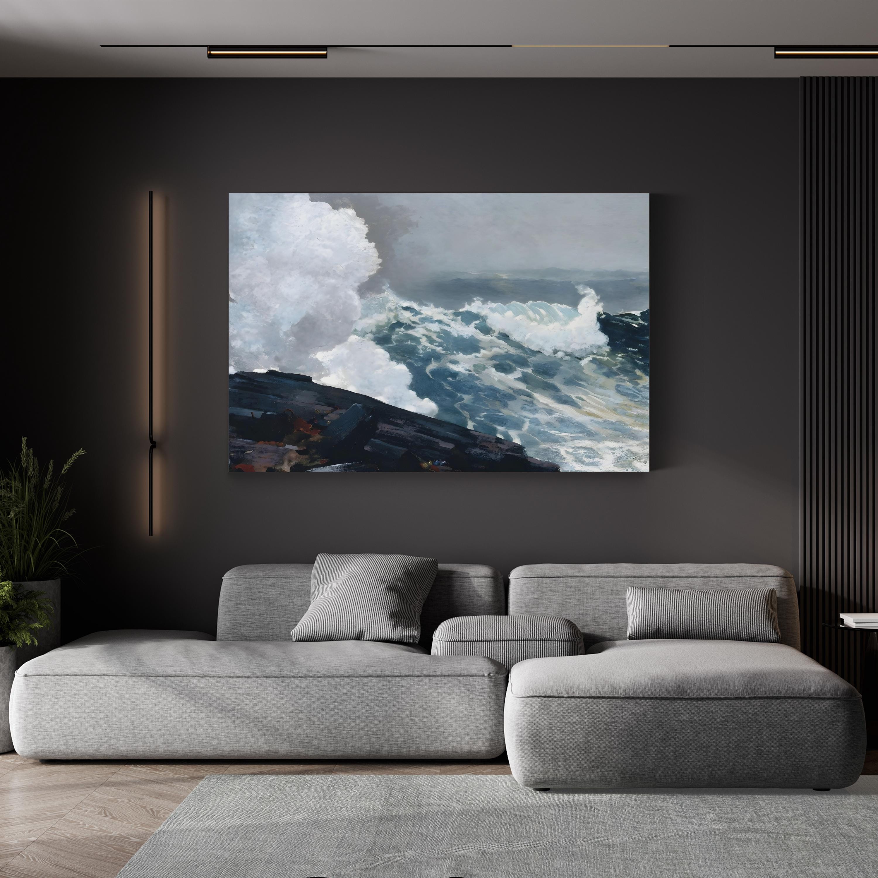 Homer’s Crashing Waves III Coastal Seascape Wall Art by Winslow Homer