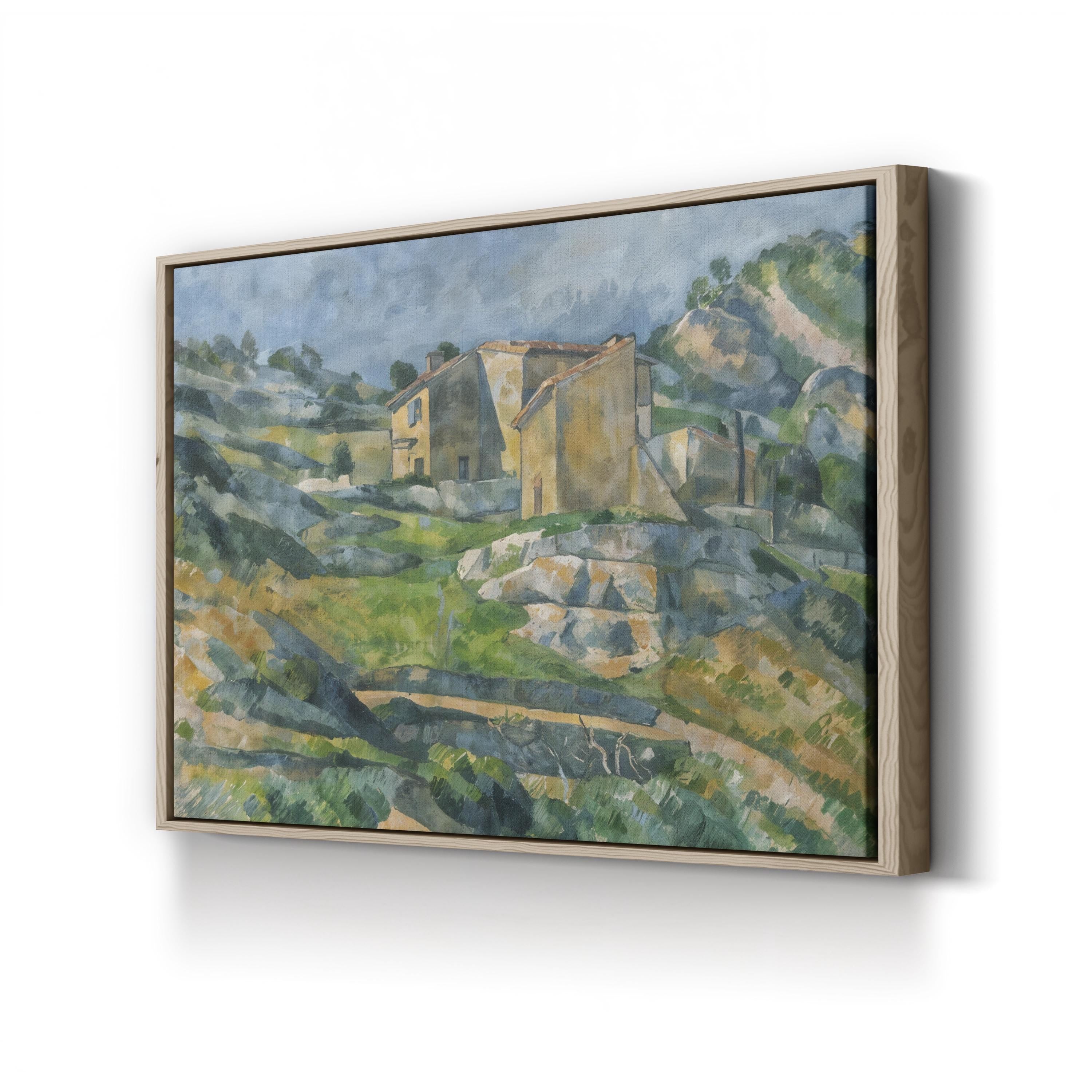 Houses in Provence: Riaux Valley near L’Estaque Wall Art – Cézanne 1883 French Landscape