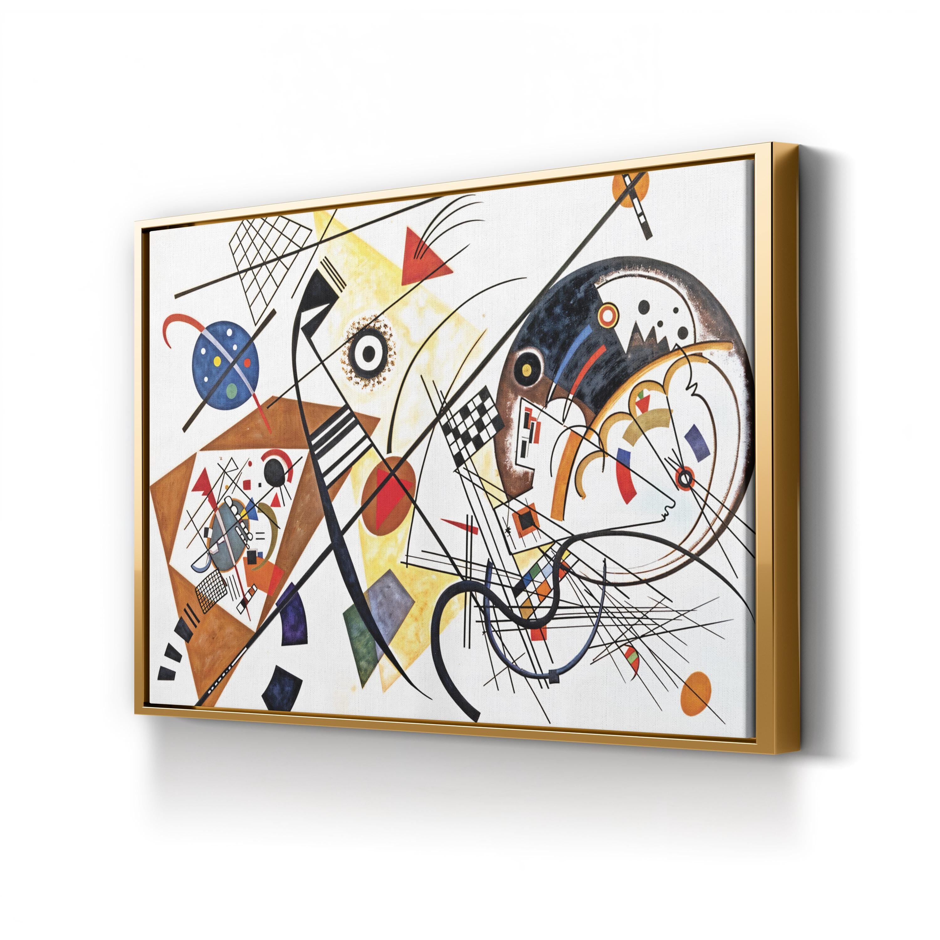 On White II by Wassily Kandinsky canvas print in Gold frame