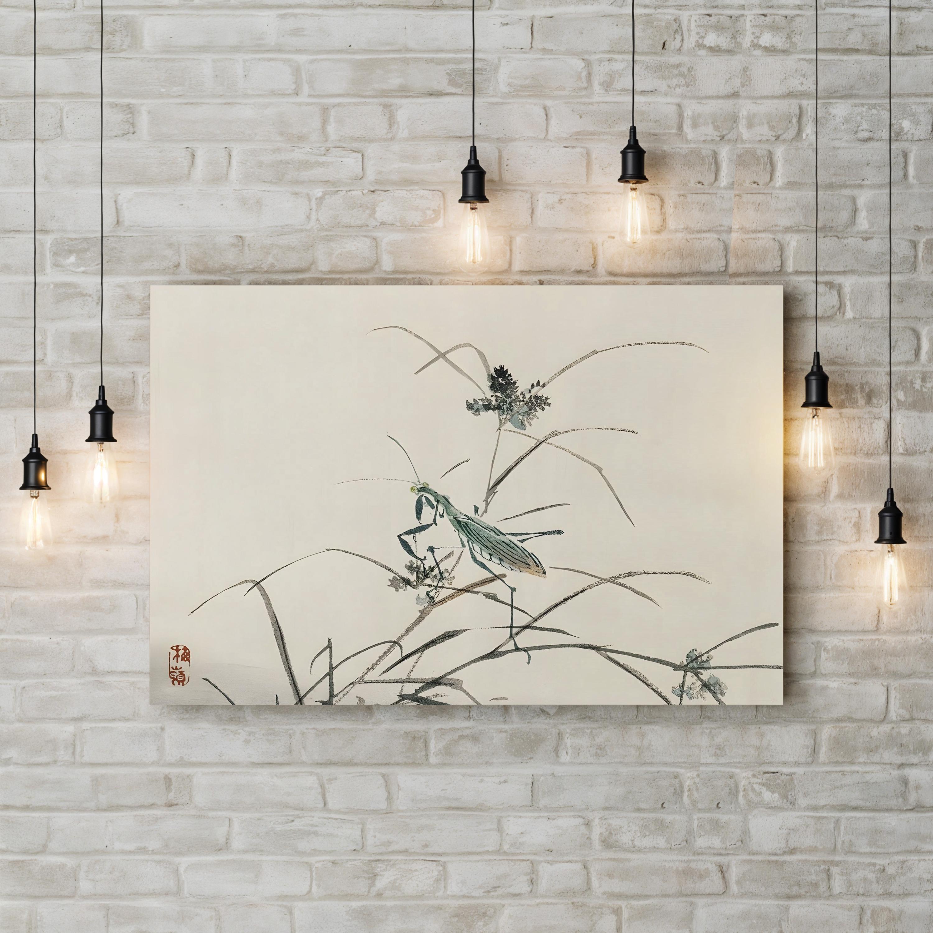 Kono Bairei Dragonflies III Wall Art | Meiji Era Japanese Nature Illustration Canvas