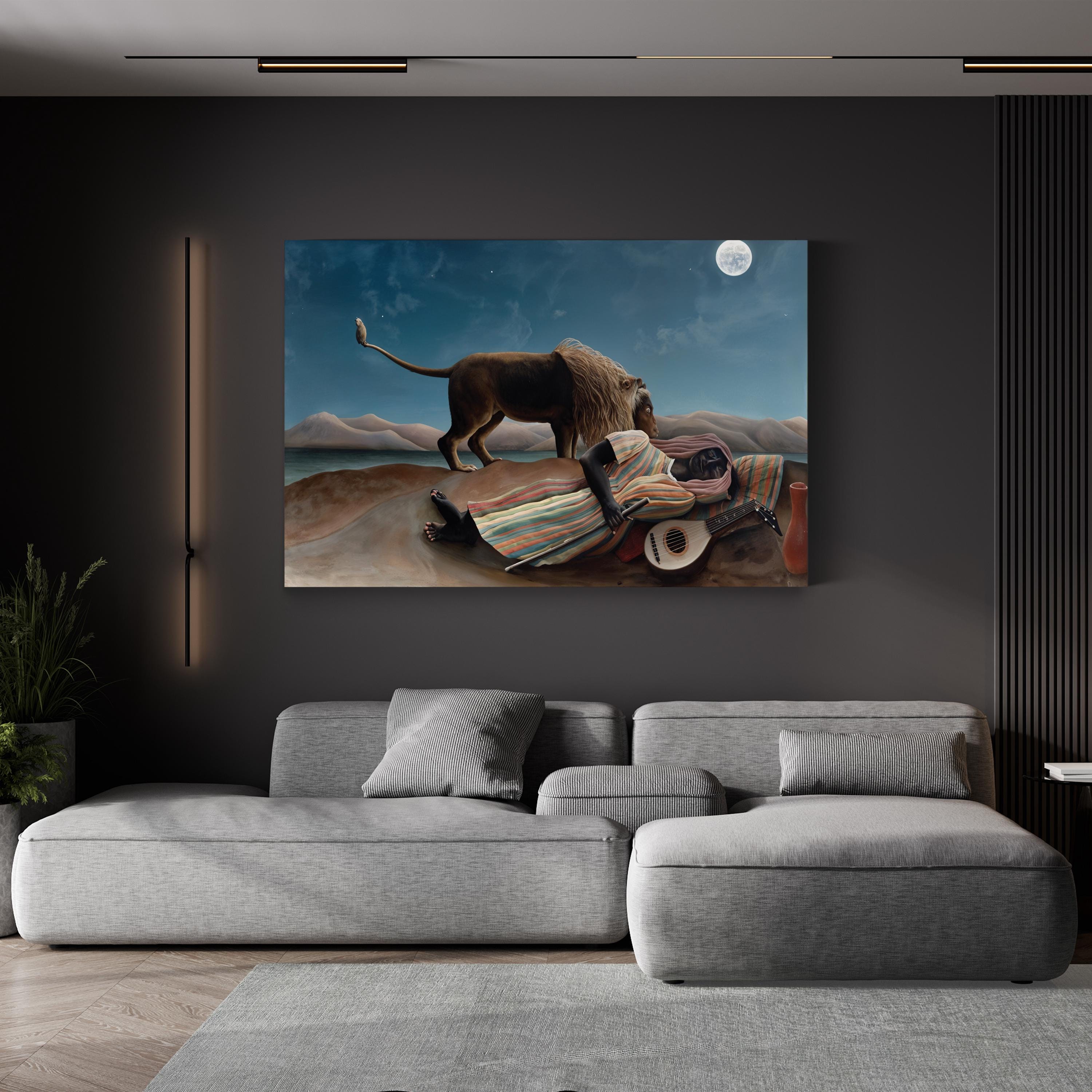 La Bohémienne Endormie (The Sleeping Gypsy) Canvas Art by Henri Rousseau