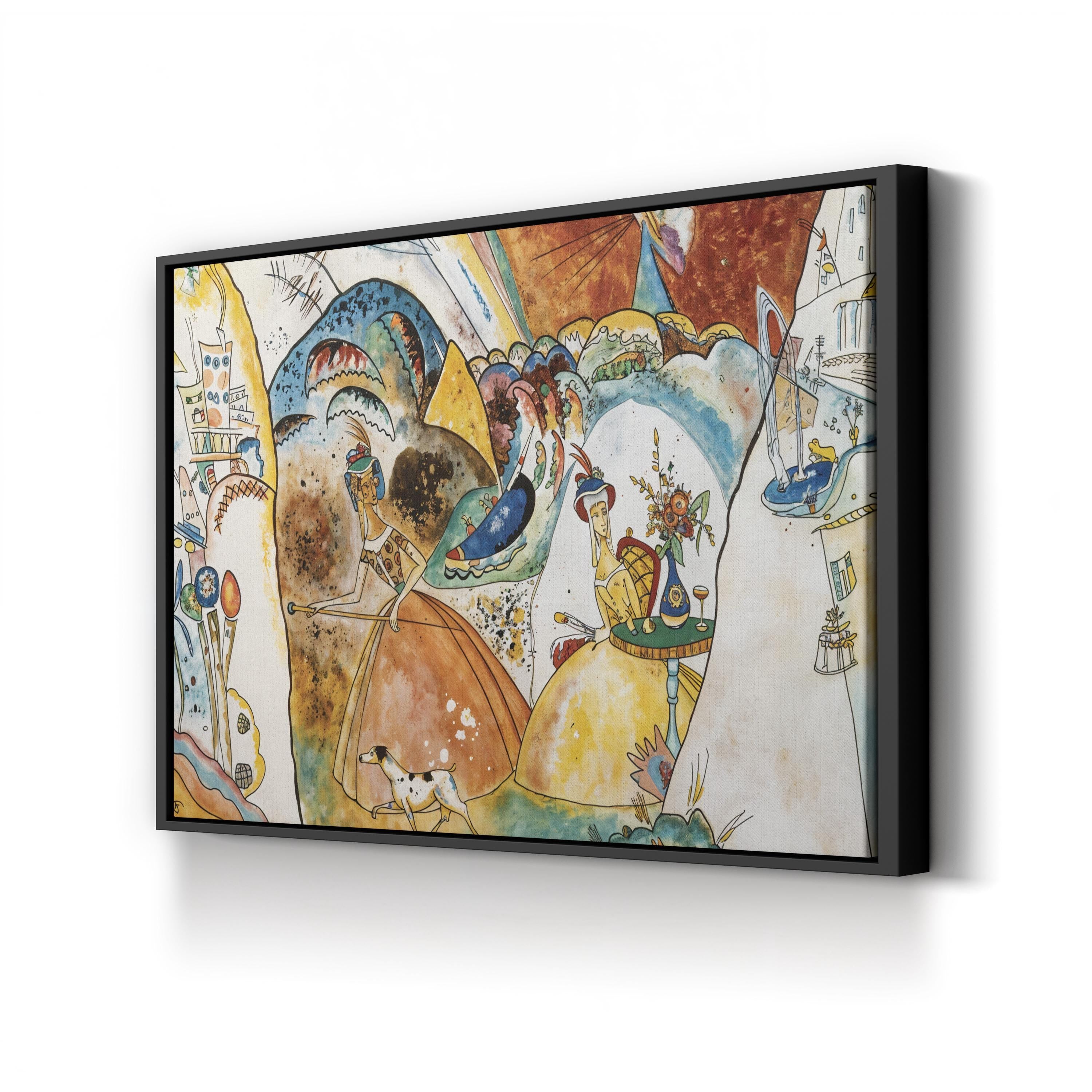 Ladies in a Landscape, 1918 Wall Art by Wassily Kandinsky | Early Abstract Modernist Canvas