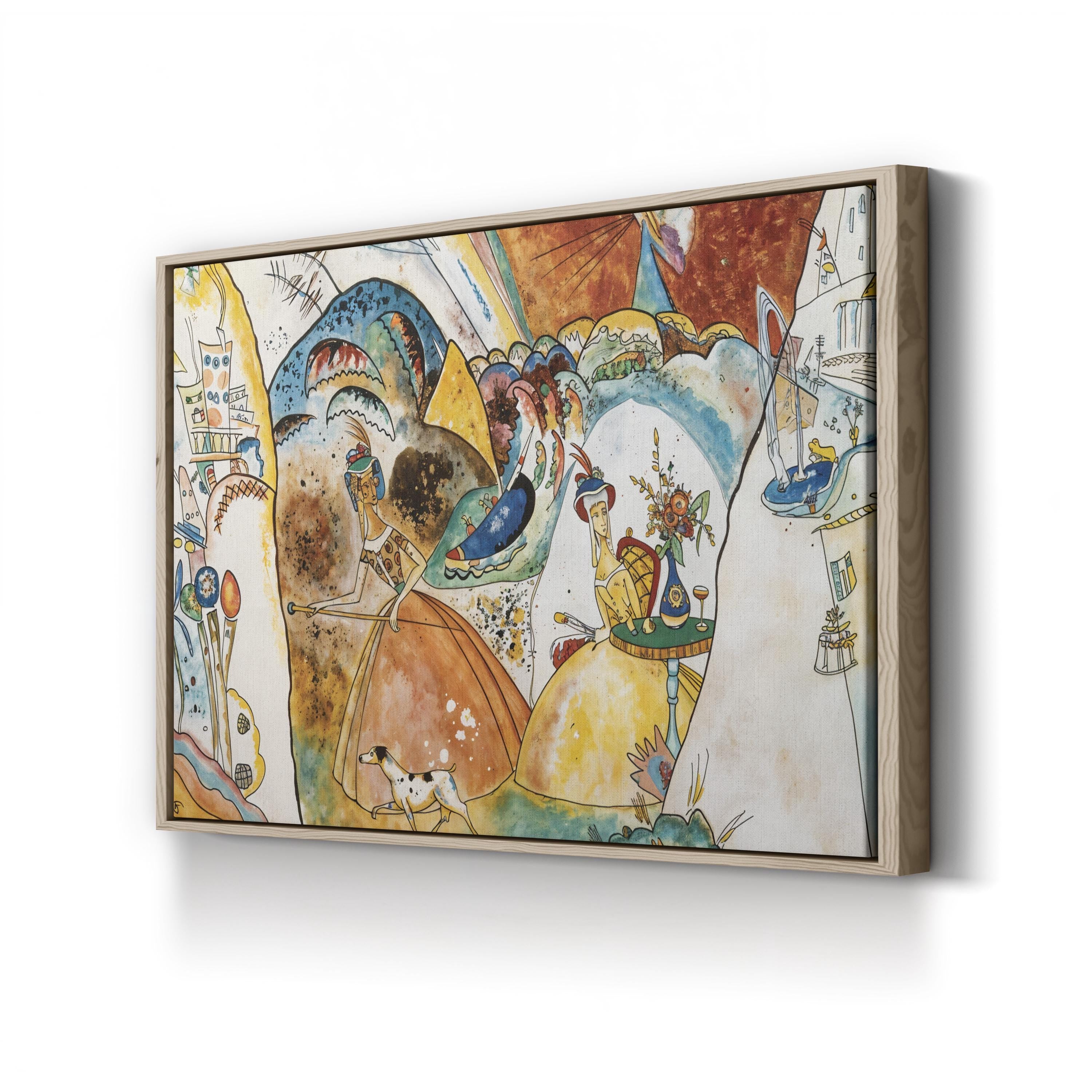 Ladies in a Landscape, 1918 Wall Art by Wassily Kandinsky | Early Abstract Modernist Canvas