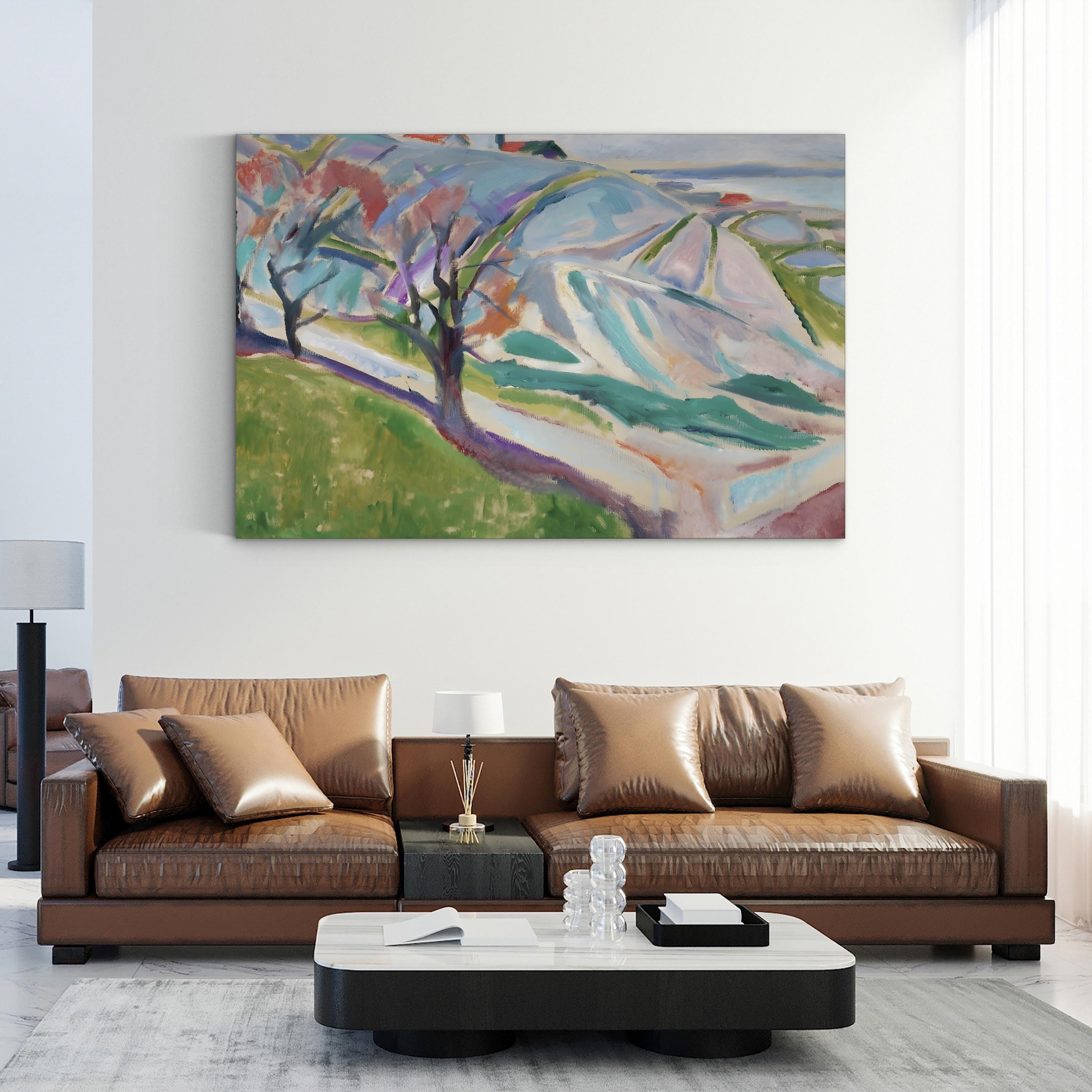 Munch Colorful Landscapes I – Edvard Munch Wall Art | Expressionist Landscape Canvas Print