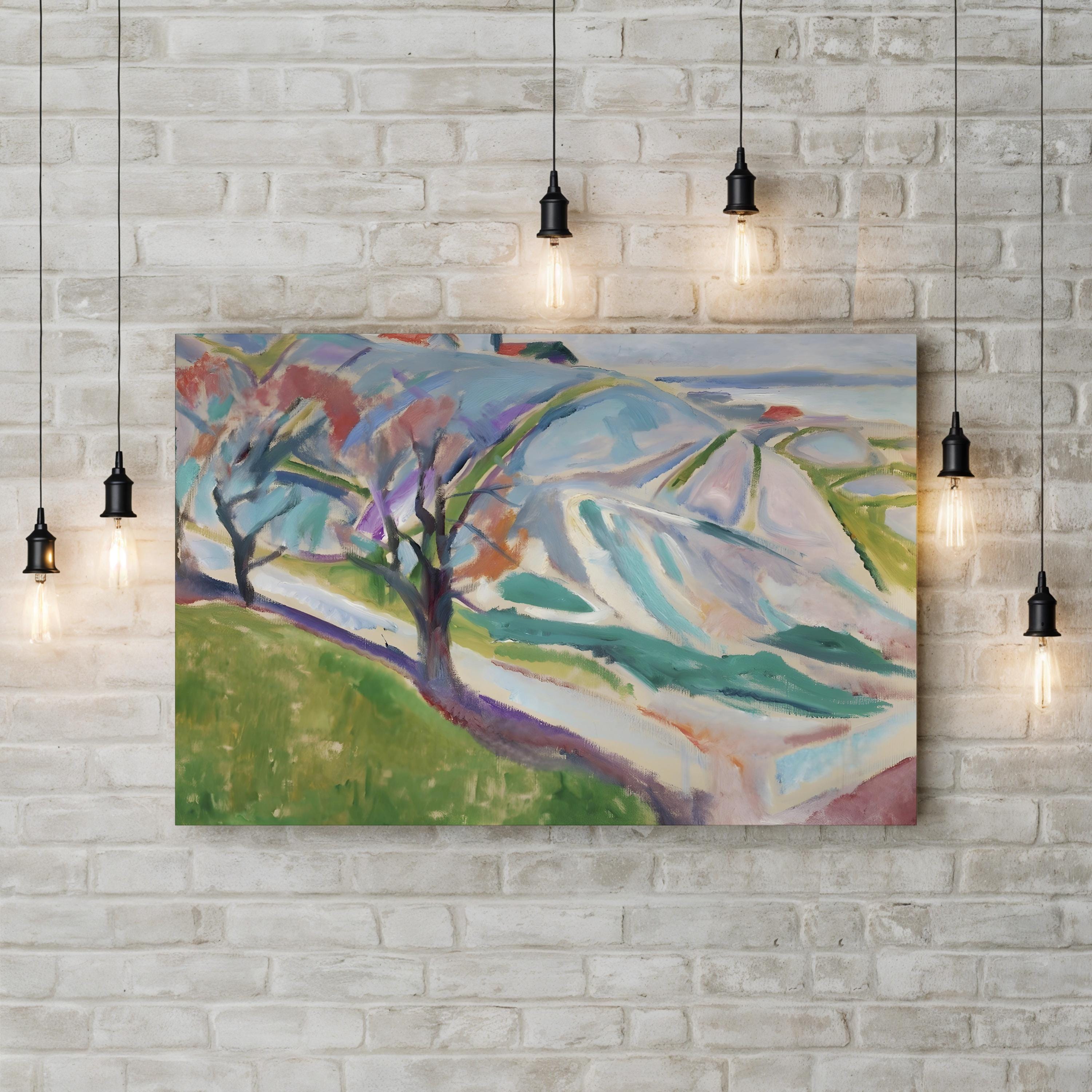 Munch Colorful Landscapes I – Edvard Munch Wall Art | Expressionist Landscape Canvas Print