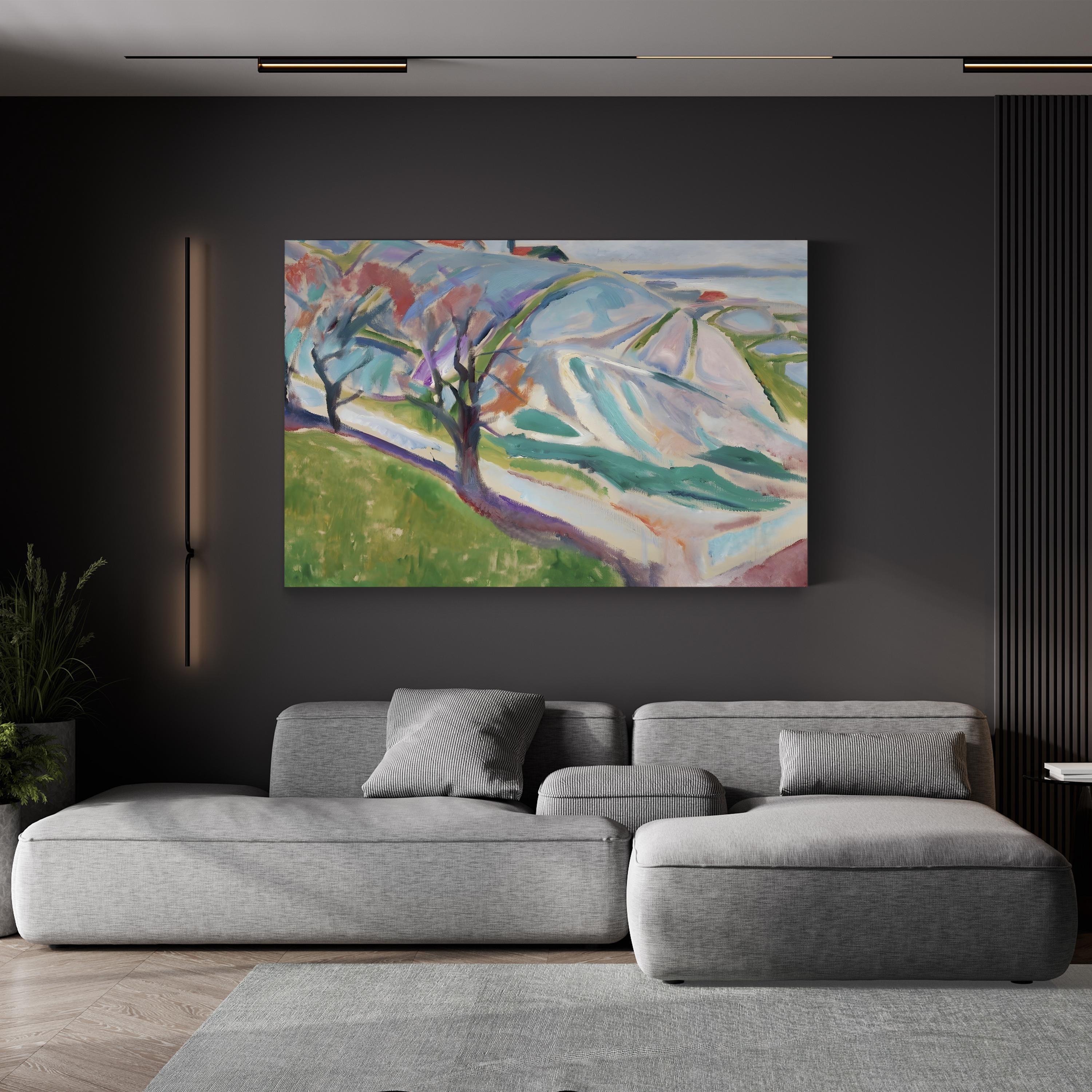 Munch Colorful Landscapes I – Edvard Munch Wall Art | Expressionist Landscape Canvas Print