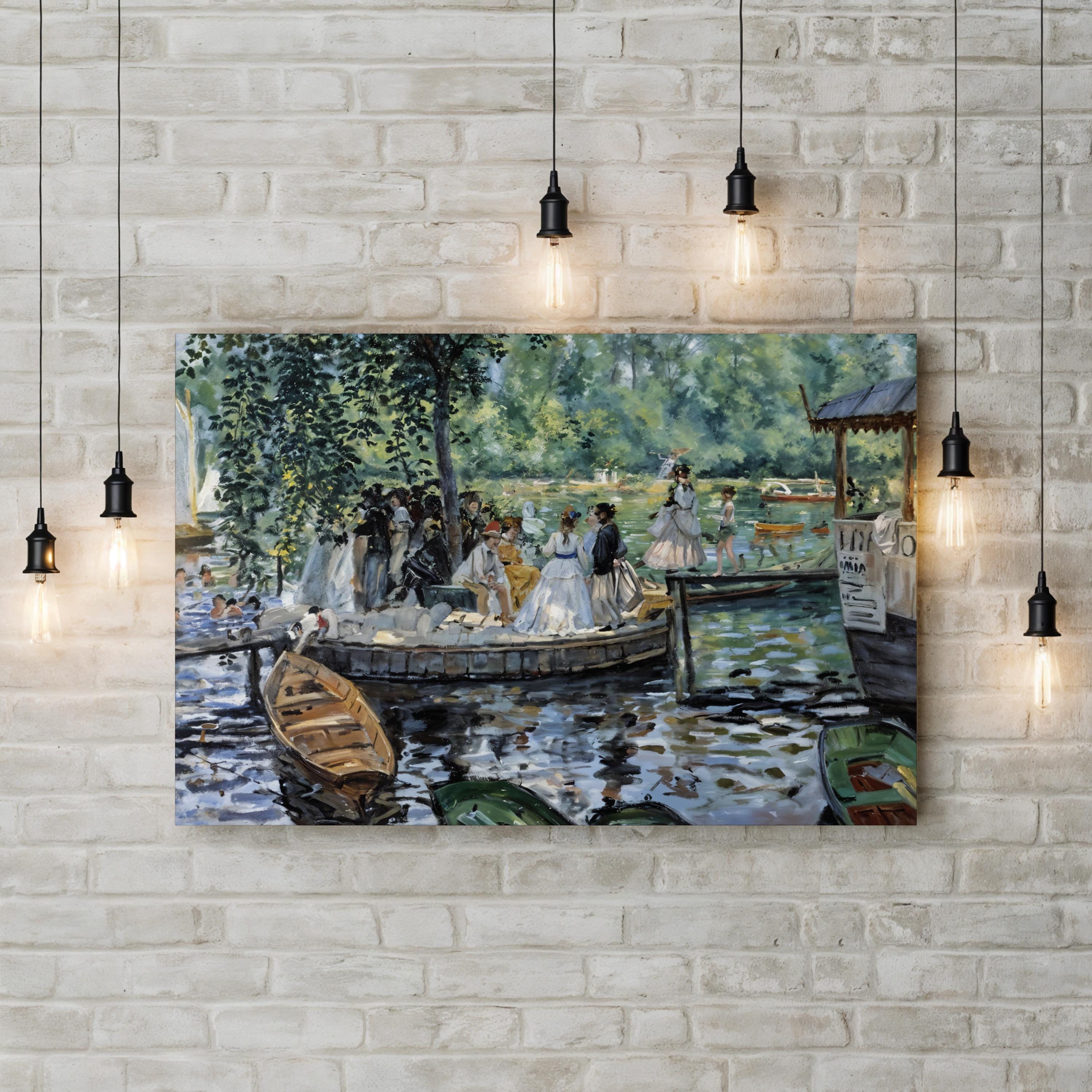 La Grenouillère, Bougival, France Wall Art | Impressionist Boating Scene by Pierre-Auguste Renoir