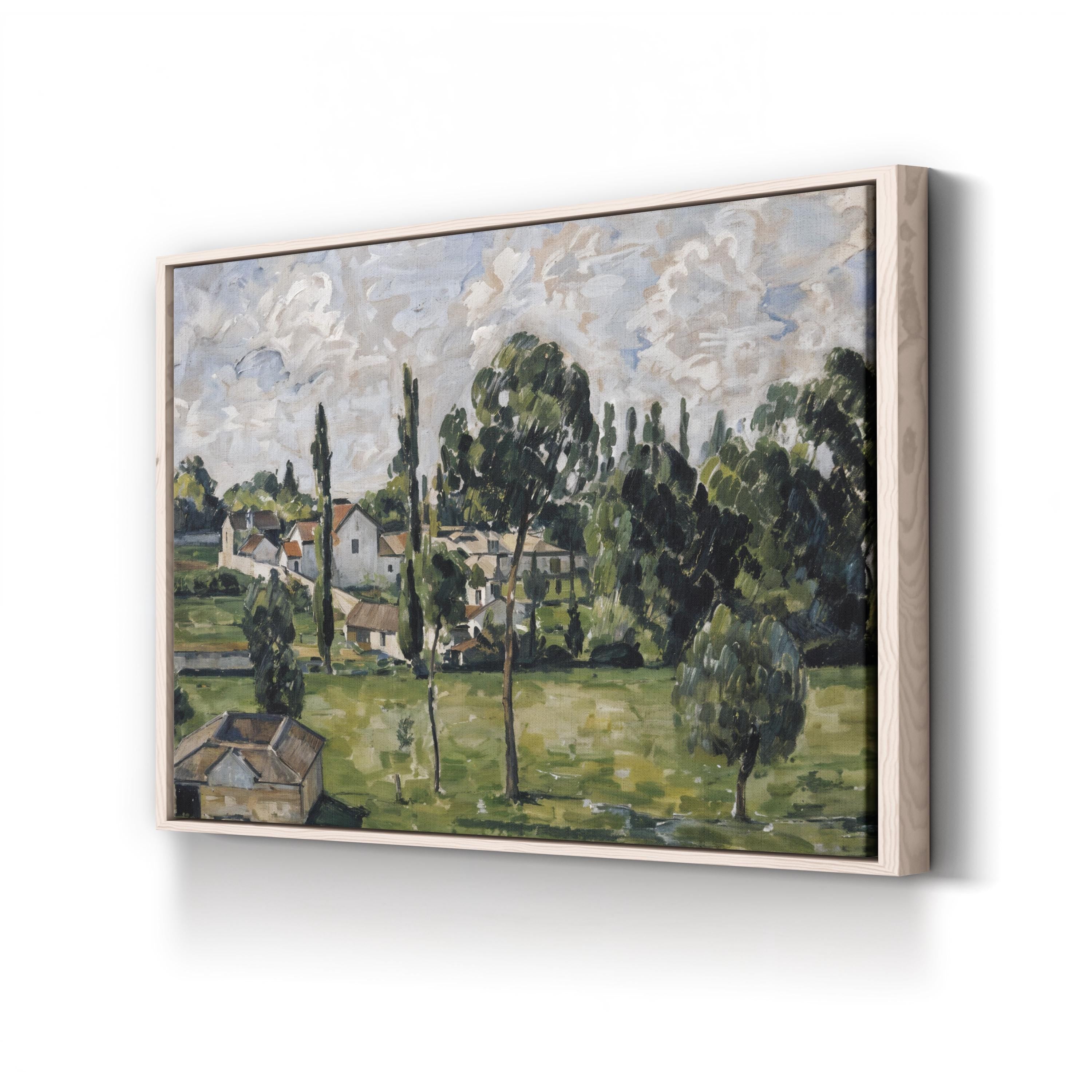 Village by the Waterline canvas print in Natural Frame Canvas