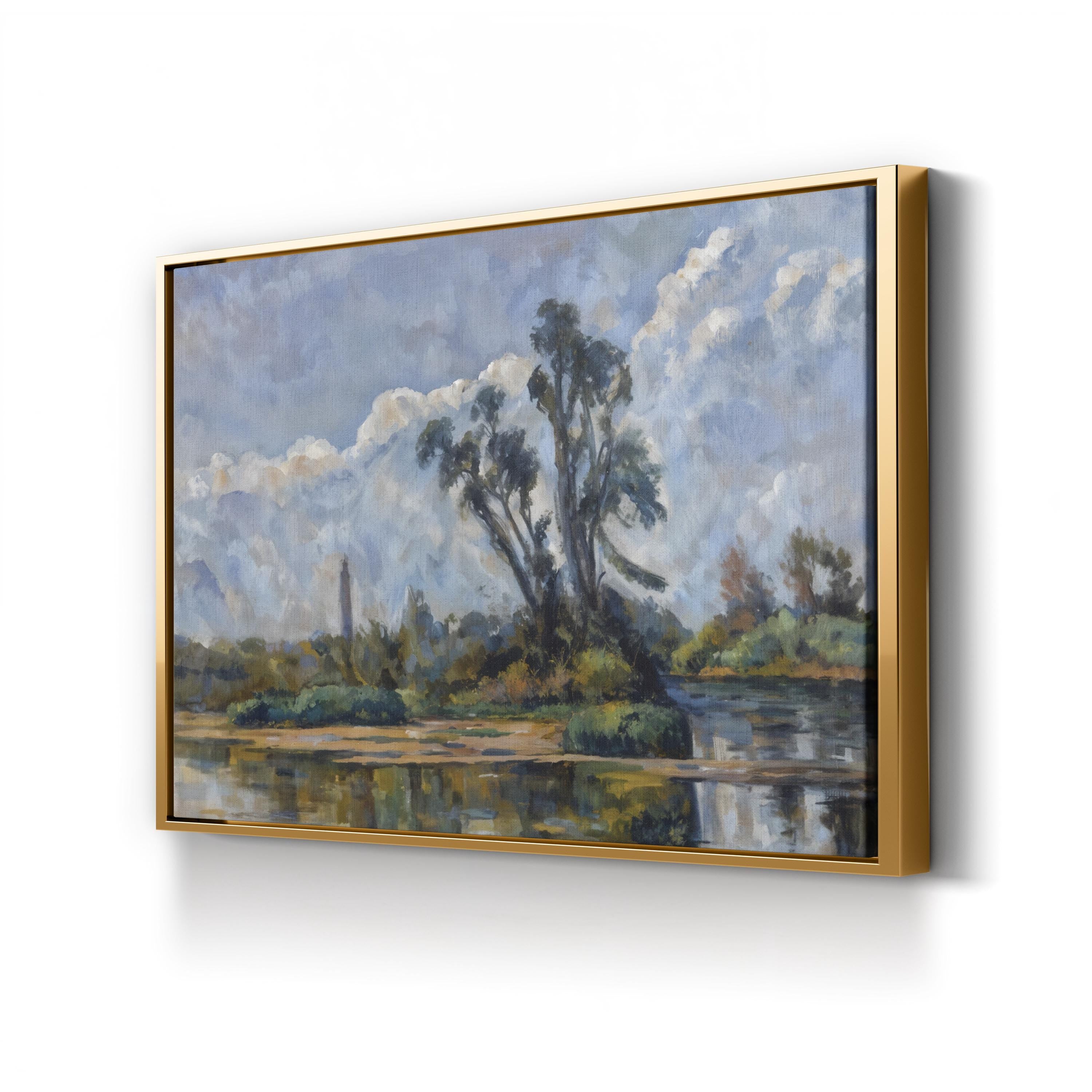 La Rivière Wall Art by Paul Cézanne – Post-Impressionist French River Landscape Canvas Print