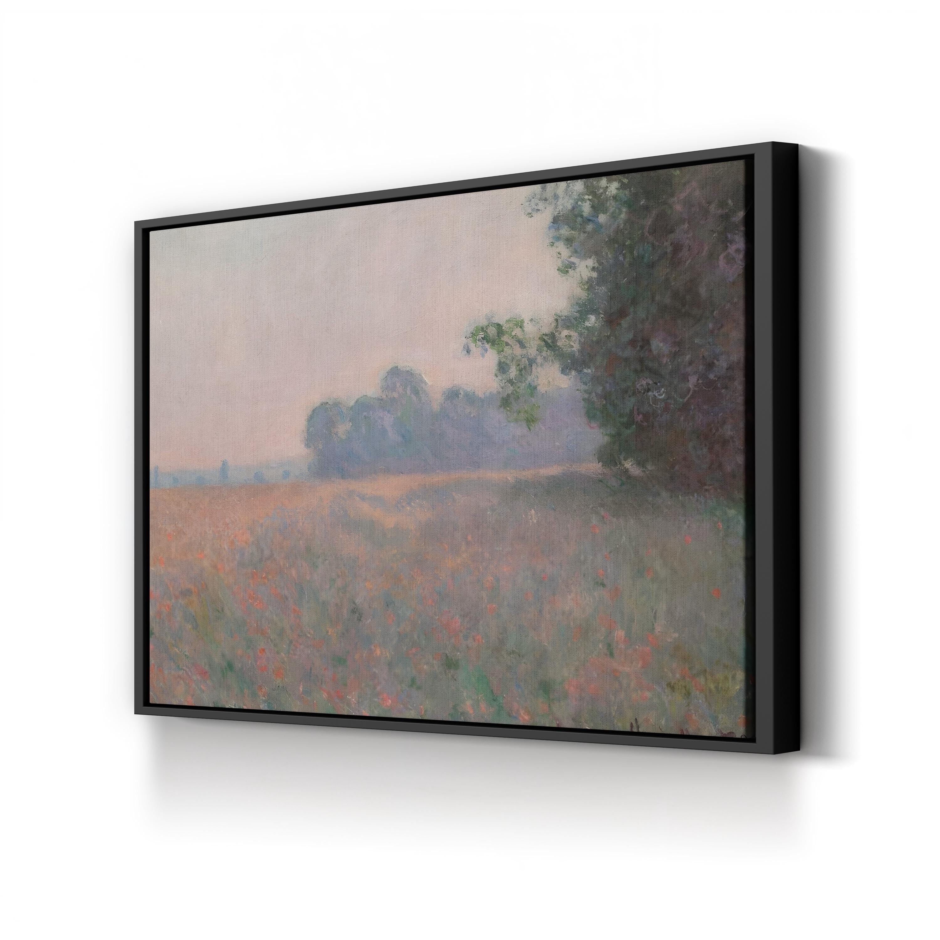 Oat Field with Poppies, 1890 – Impressionist Landscape Wall Art by Claude Monet