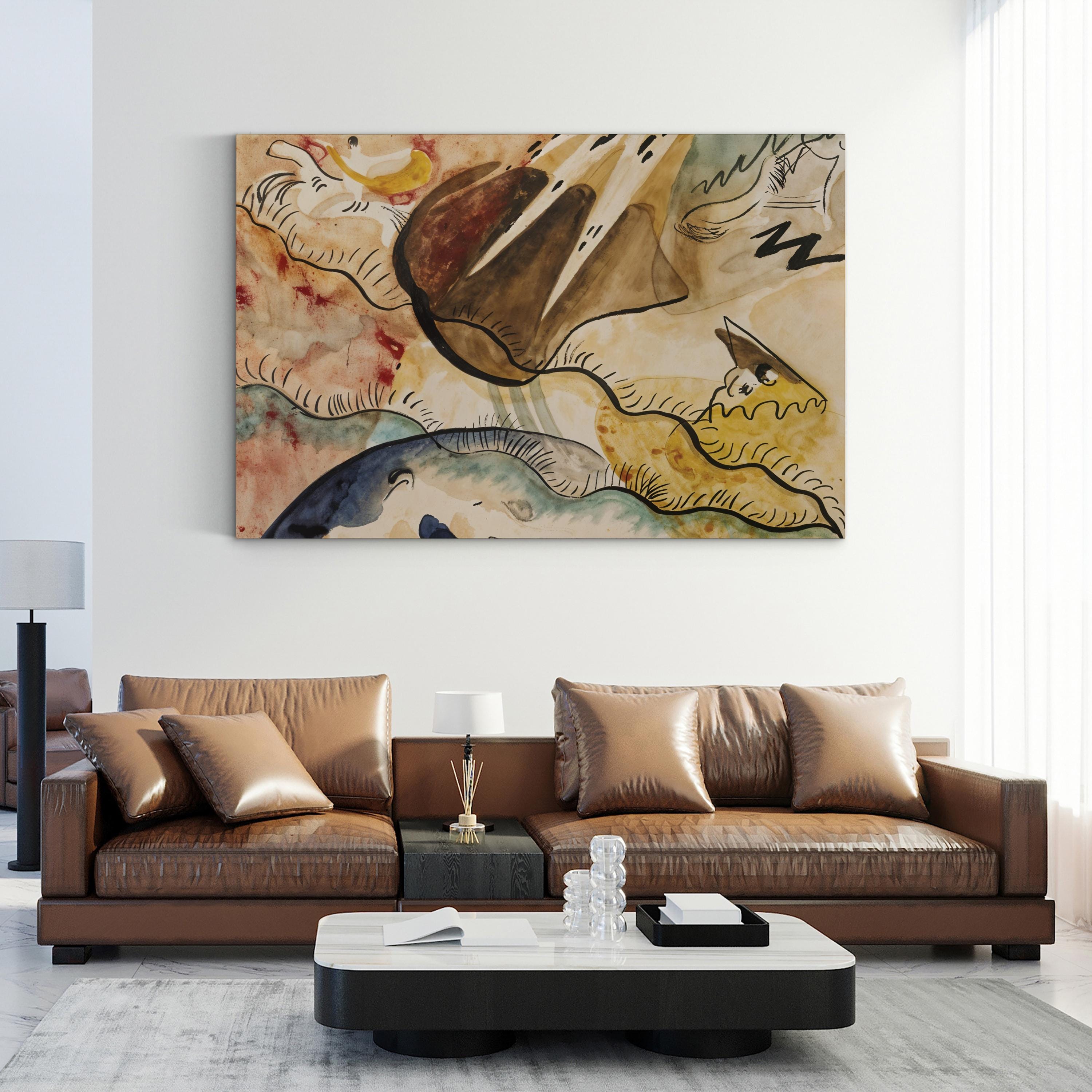 Rain Landscape Wall Art – Kandinsky 1911 Abstract Nature Artwork