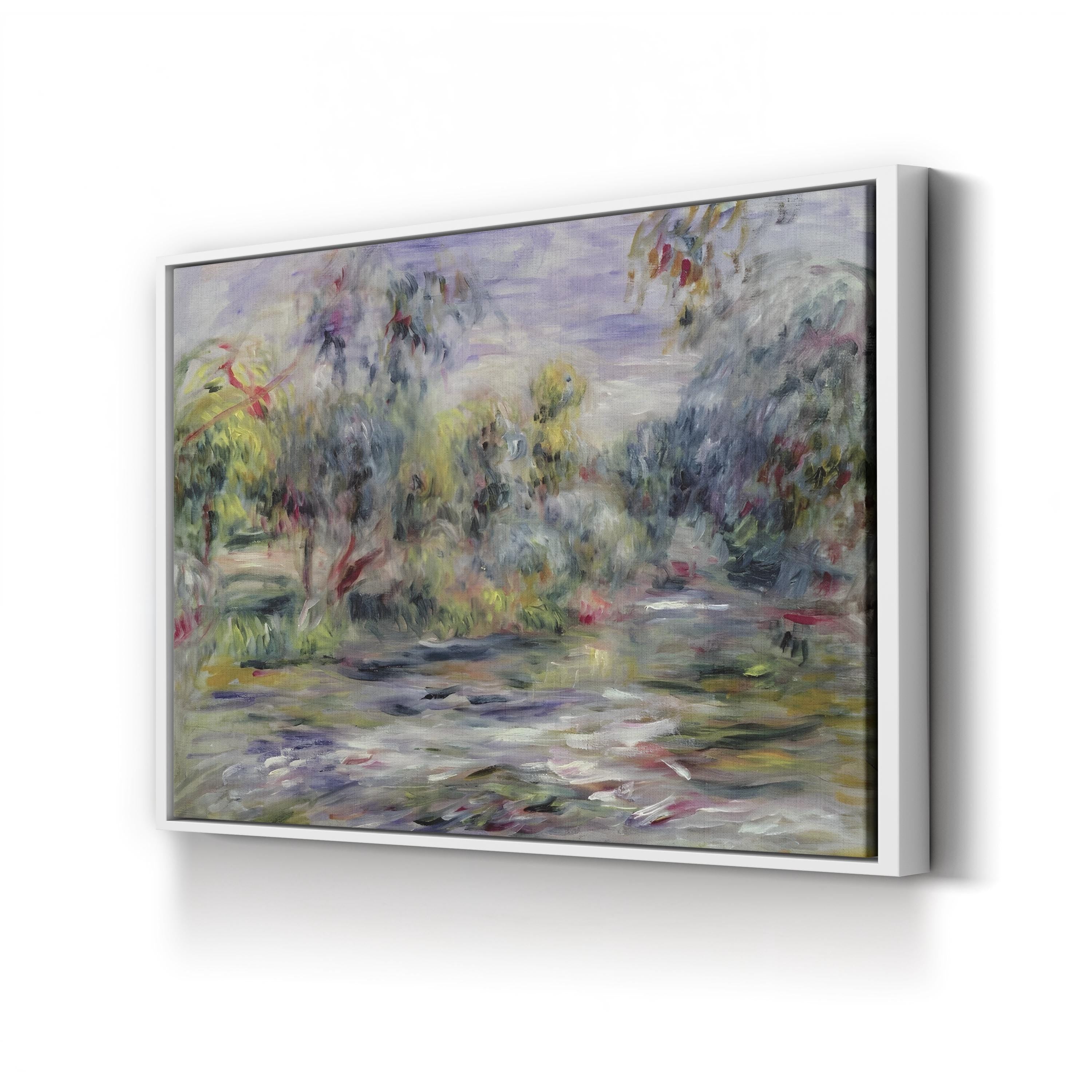 Tranquil Blue River Canvas Print – Serene Nature Landscape Wall Art
