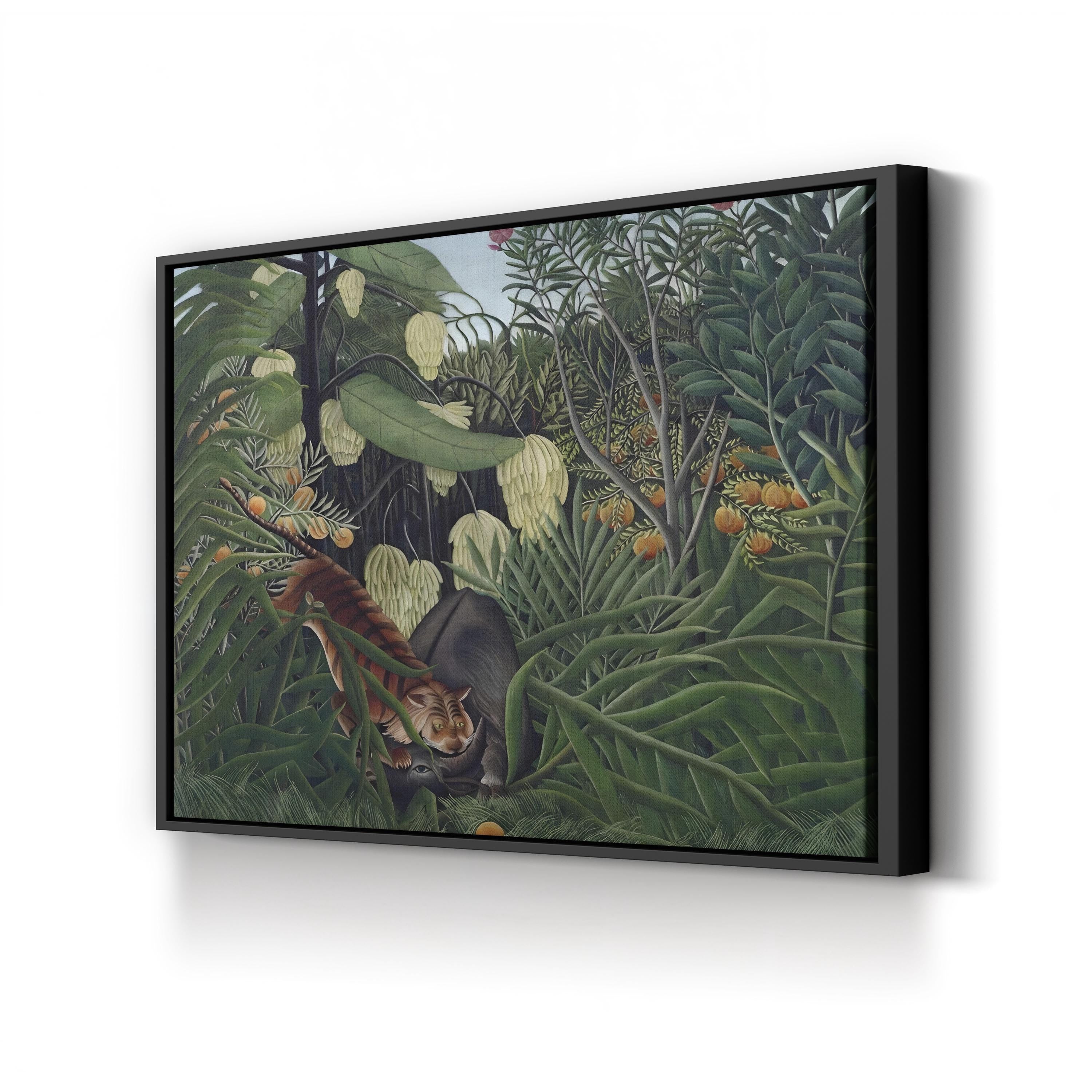Rousseau’s Jungle I Wall Art by Henri Rousseau – Exotic Tropical Forest Canvas