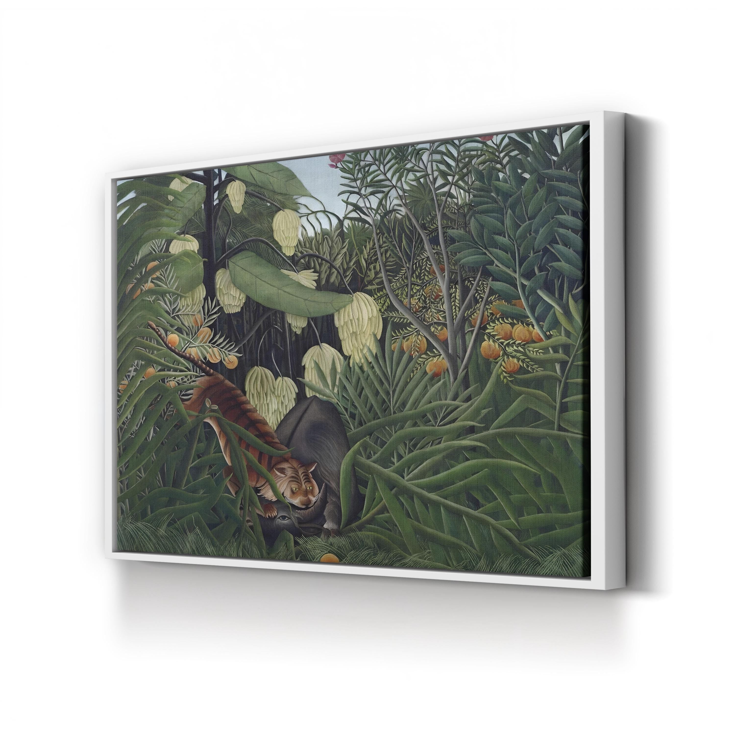 Rousseau’s Jungle I Wall Art by Henri Rousseau – Exotic Tropical Forest Canvas