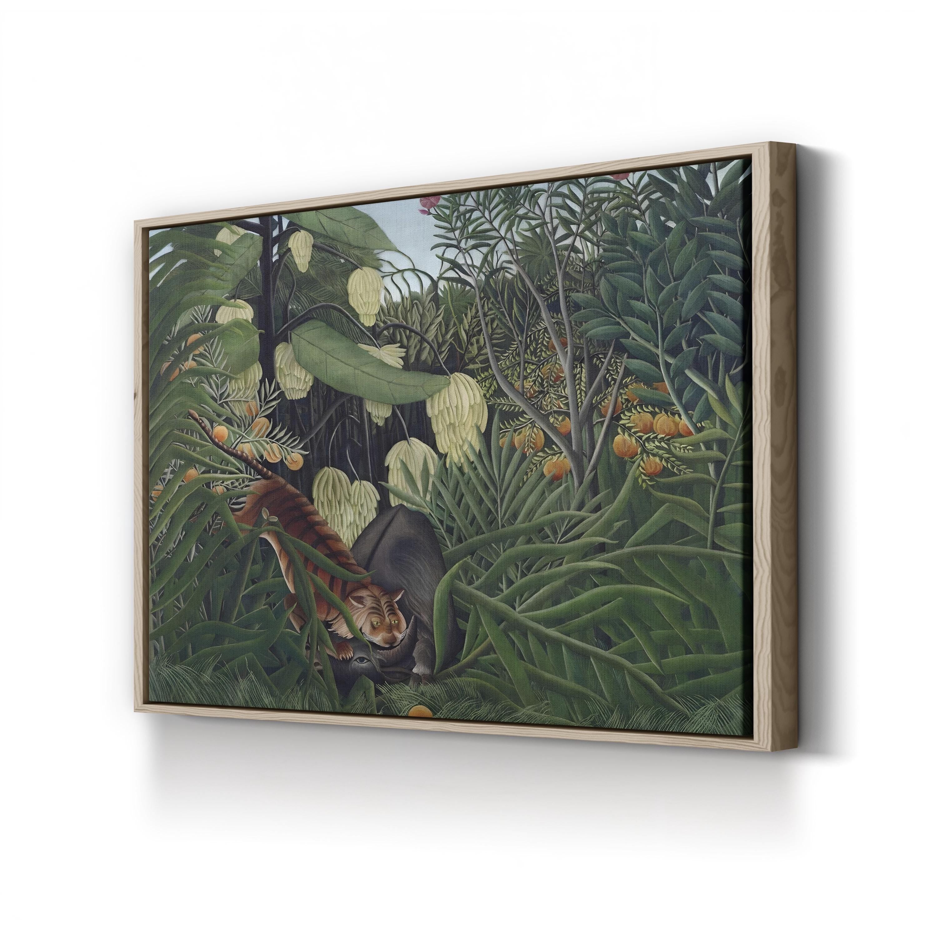 Rousseau’s Jungle I Wall Art by Henri Rousseau – Exotic Tropical Forest Canvas