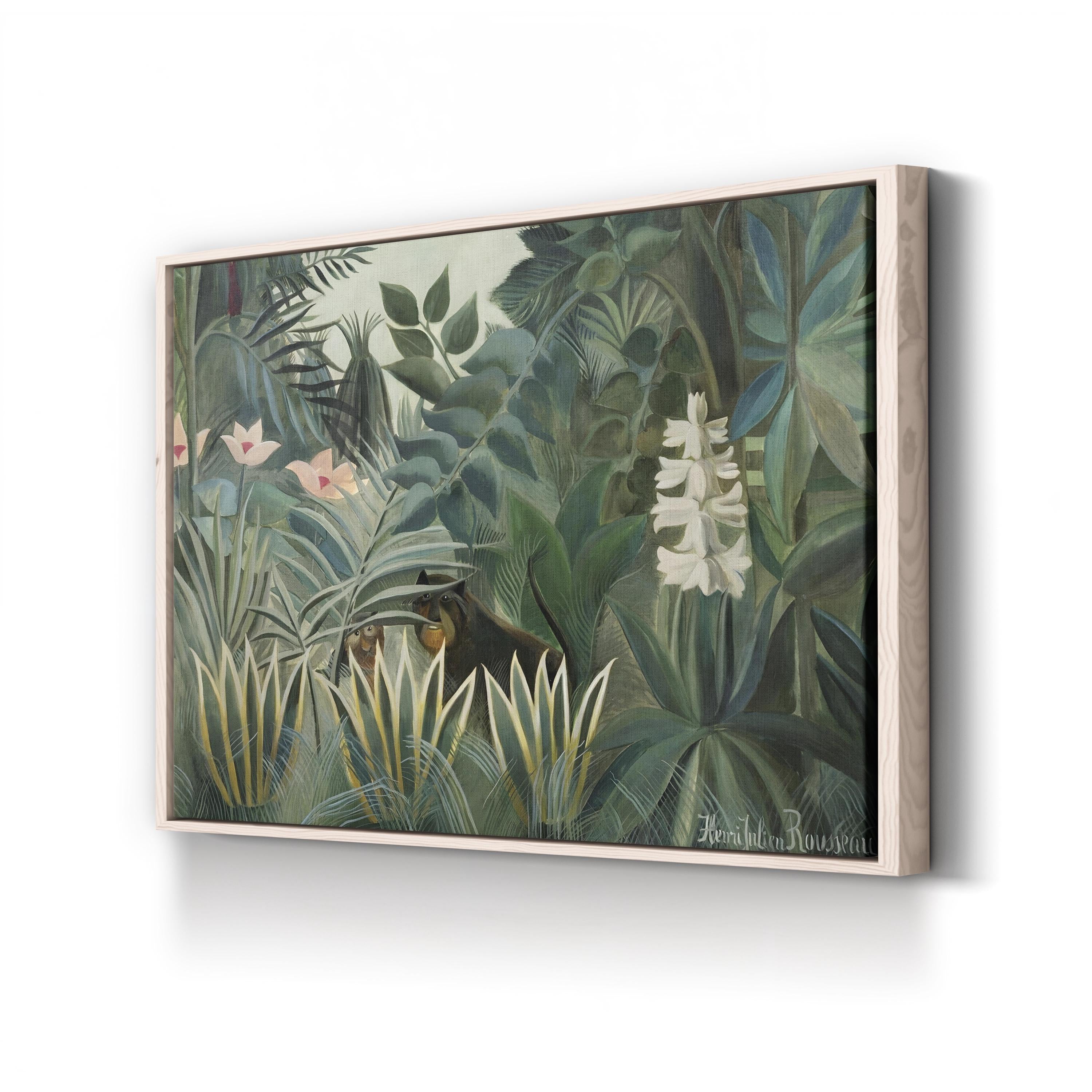 Rousseau’s Jungle III Wall Art by Henri Rousseau – Tropical Botanical Canvas