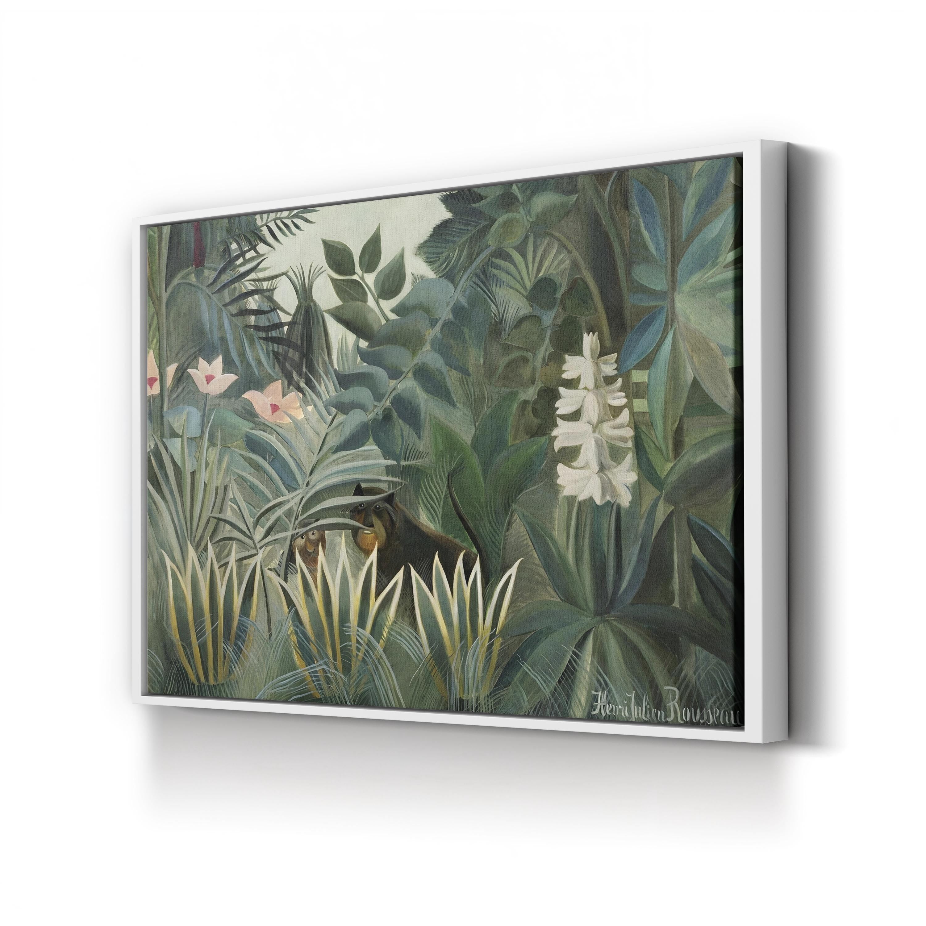 Rousseau’s Jungle III Wall Art by Henri Rousseau – Tropical Botanical Canvas