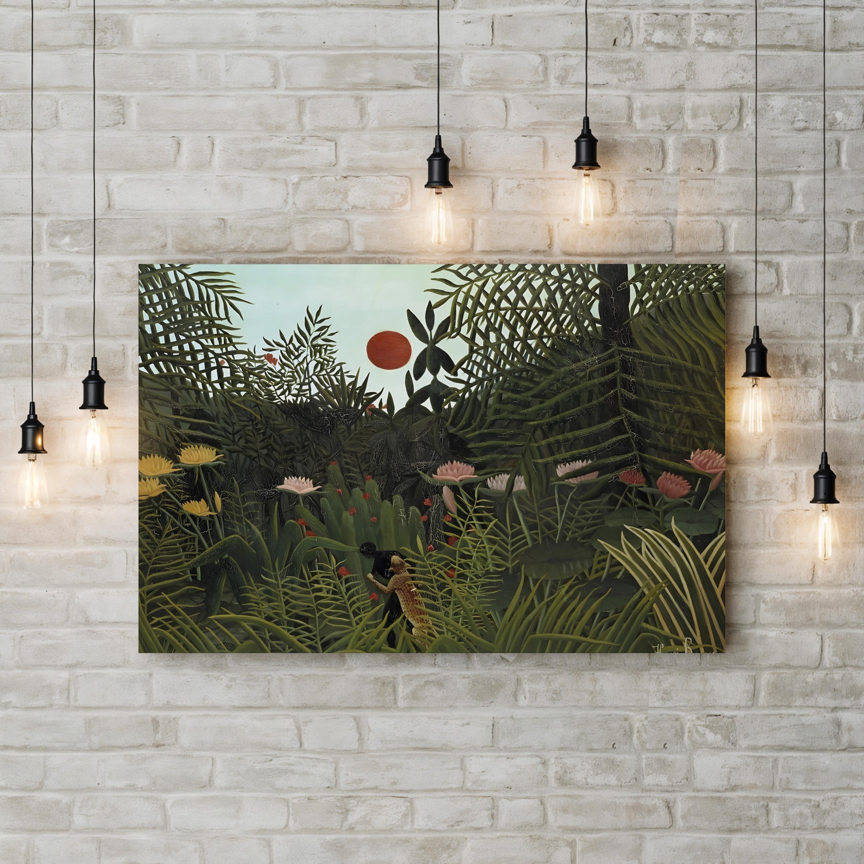 Rousseau’s Tropical Naïve Landscape Jungle VI Wall Art by Henri Rousseau