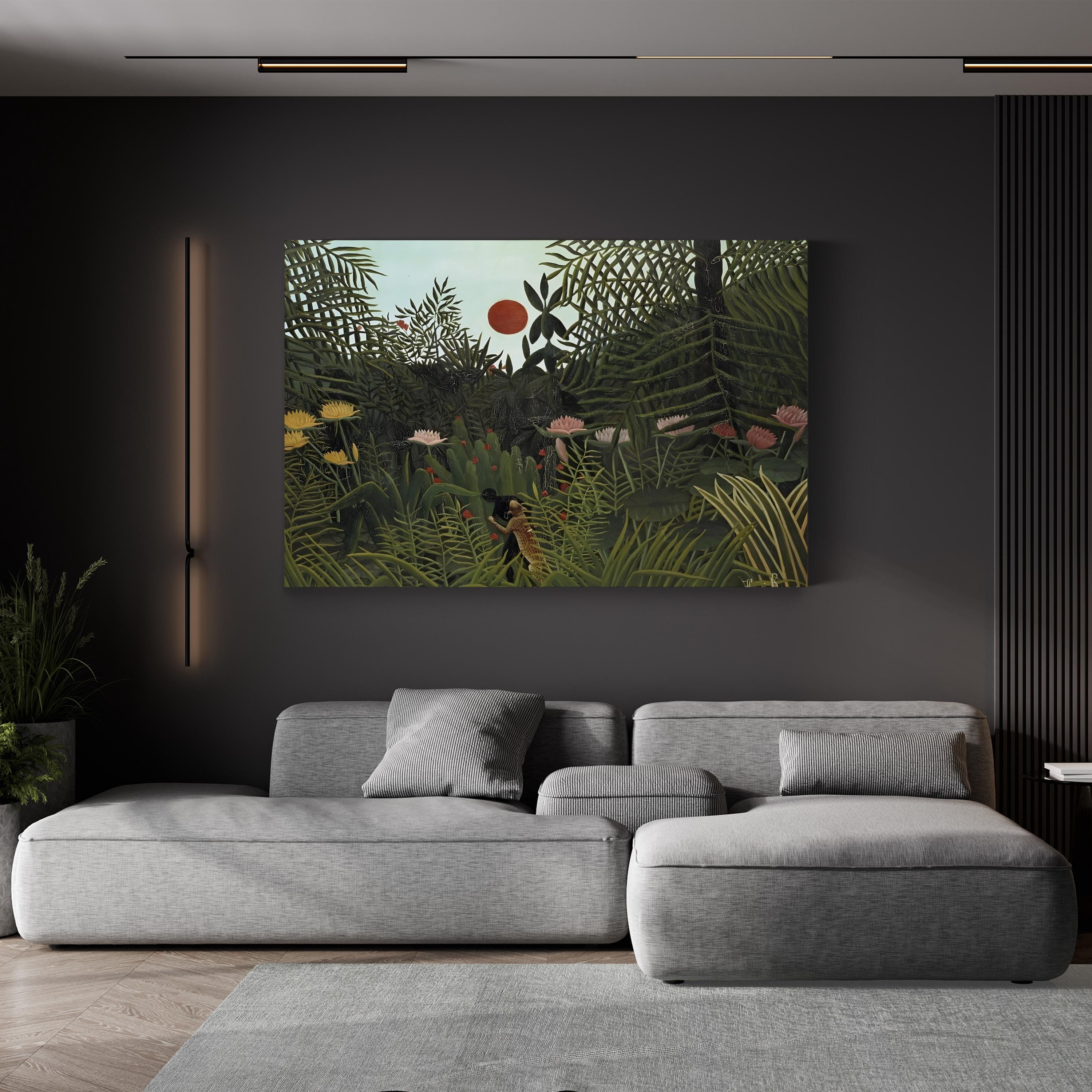 Rousseau’s Tropical Naïve Landscape Jungle VI Wall Art by Henri Rousseau