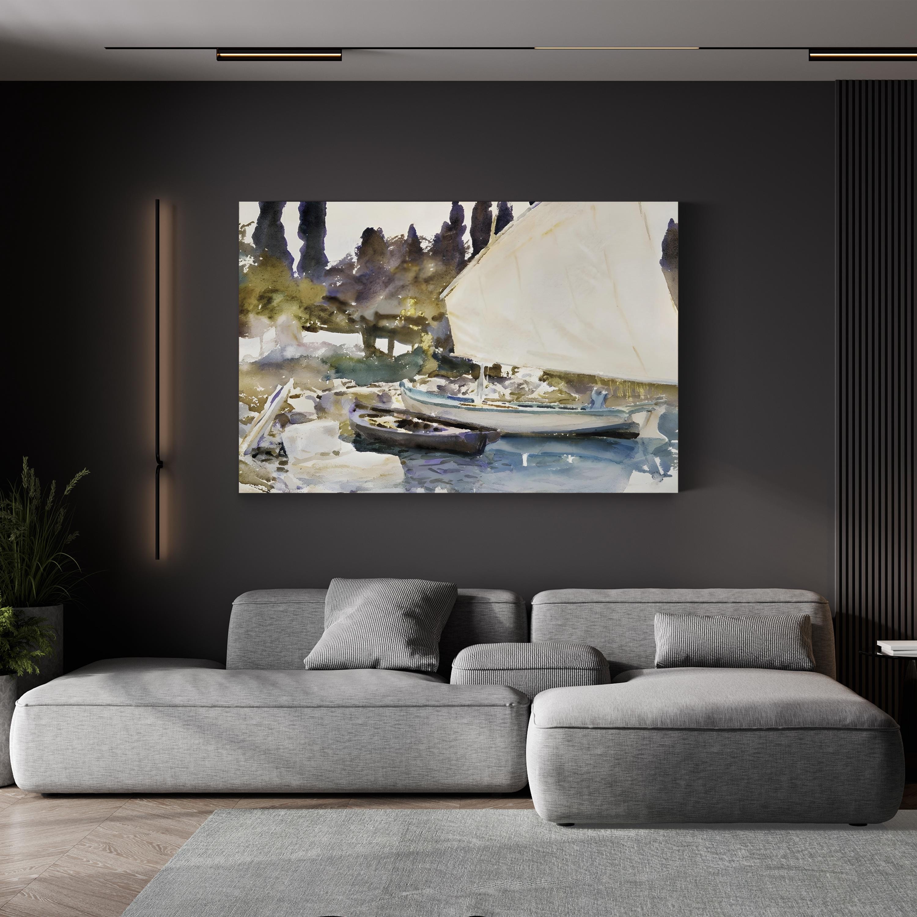 Sargent Mountainous Landscapes Wall Art by John Singer Sargent – Classical Nautical Landscape Canvas