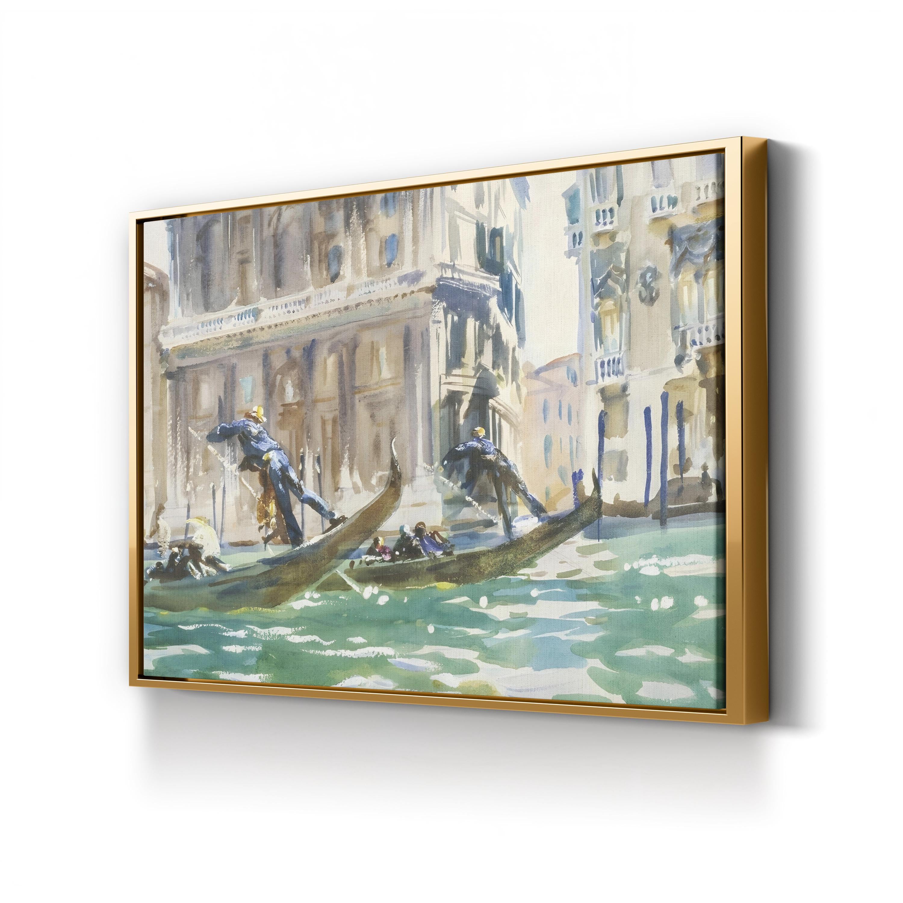 Venetian Canal Canvas Print: Sargent’s Venice Studies II, Italian Landscape Art