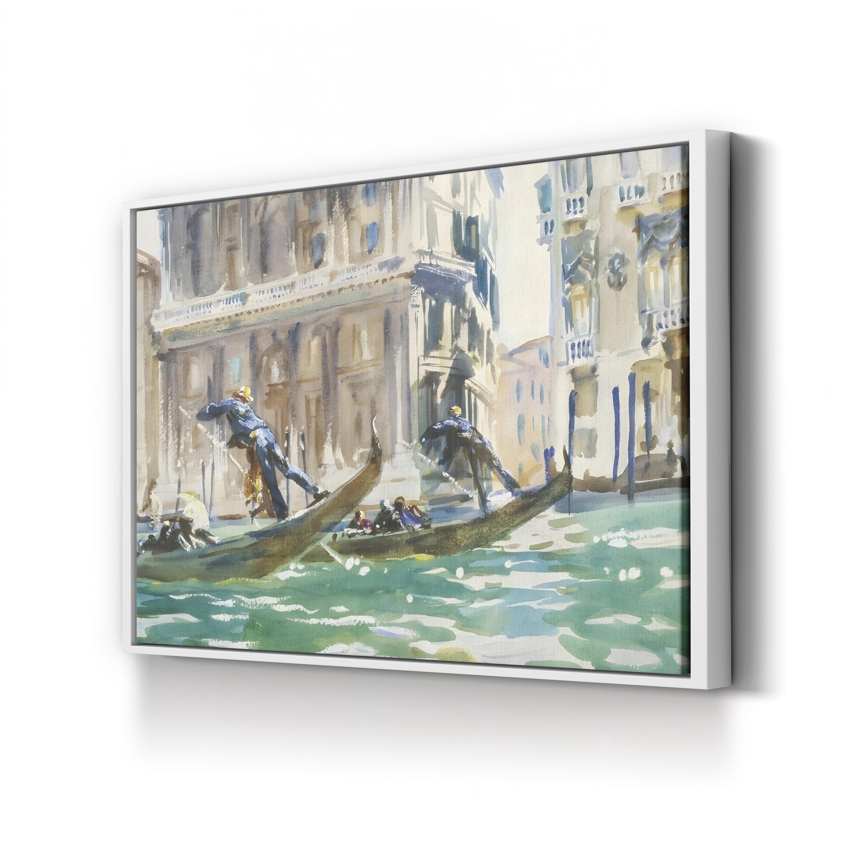 Venetian Canal Canvas Print: Sargent’s Venice Studies II, Italian Landscape Art