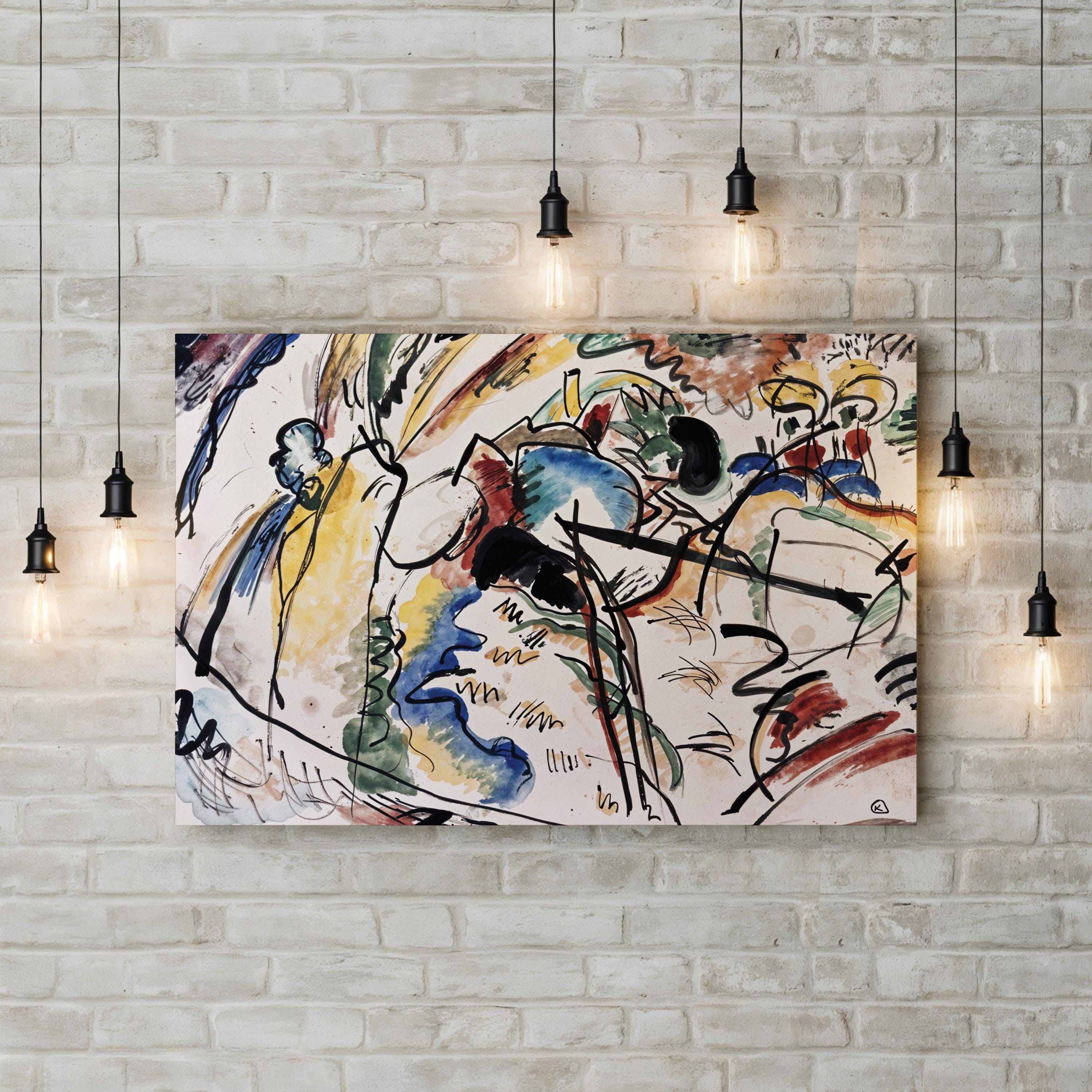 1960 After Wassily Kandinsky “Improvisation” Offset Lithograph Print Wall Art