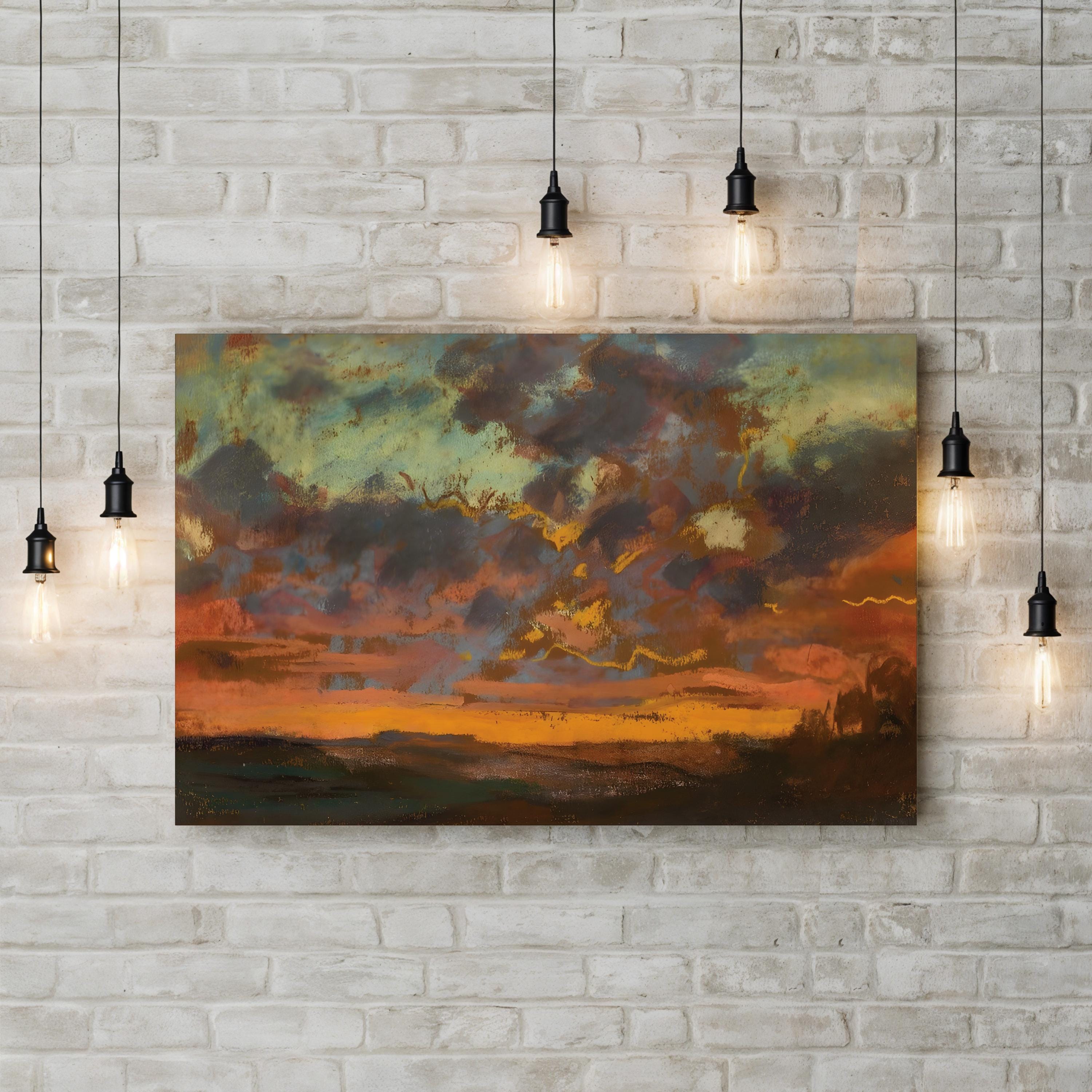Sunset, 1868 Canvas Print – Claude Monet Impressionist Landscape Wall Art