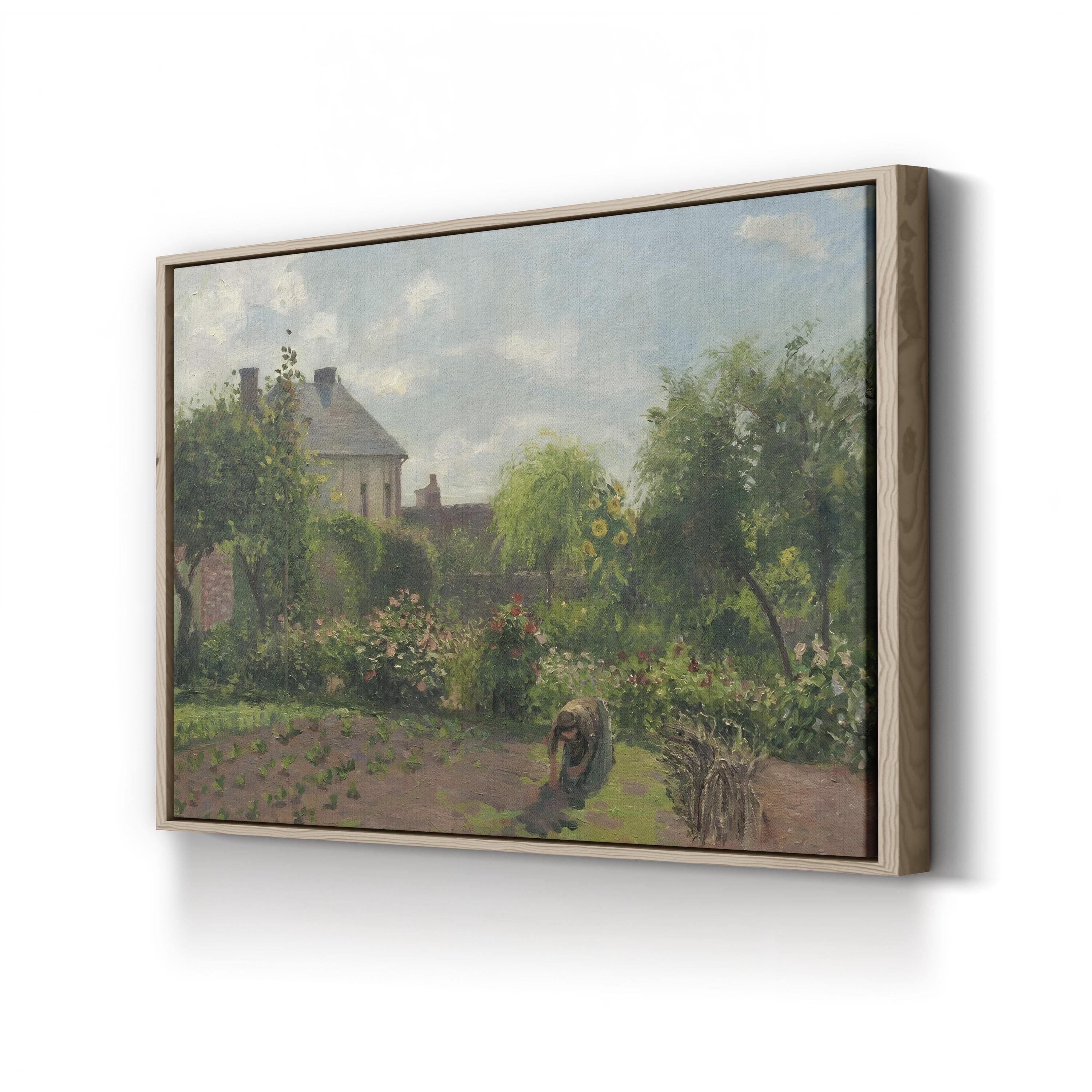 Vintage “The Artist’s Garden at Eragny” Canvas Art Print: Camille Pissarro, 1898