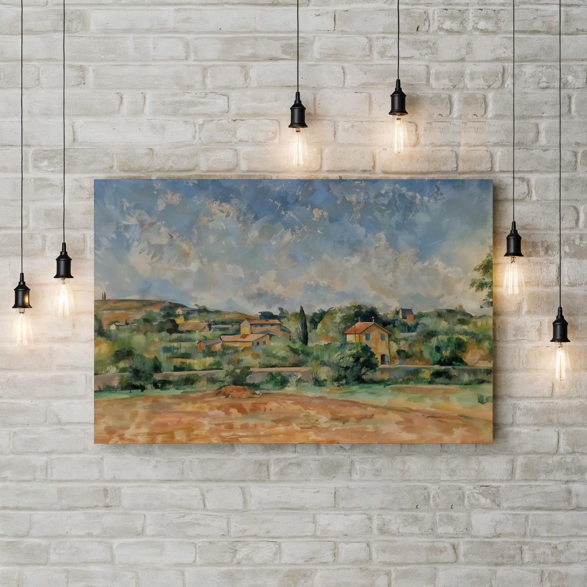 The Bellevue Plain (The Red Earth) by Paul Cézanne canvas print, standard bare canvas