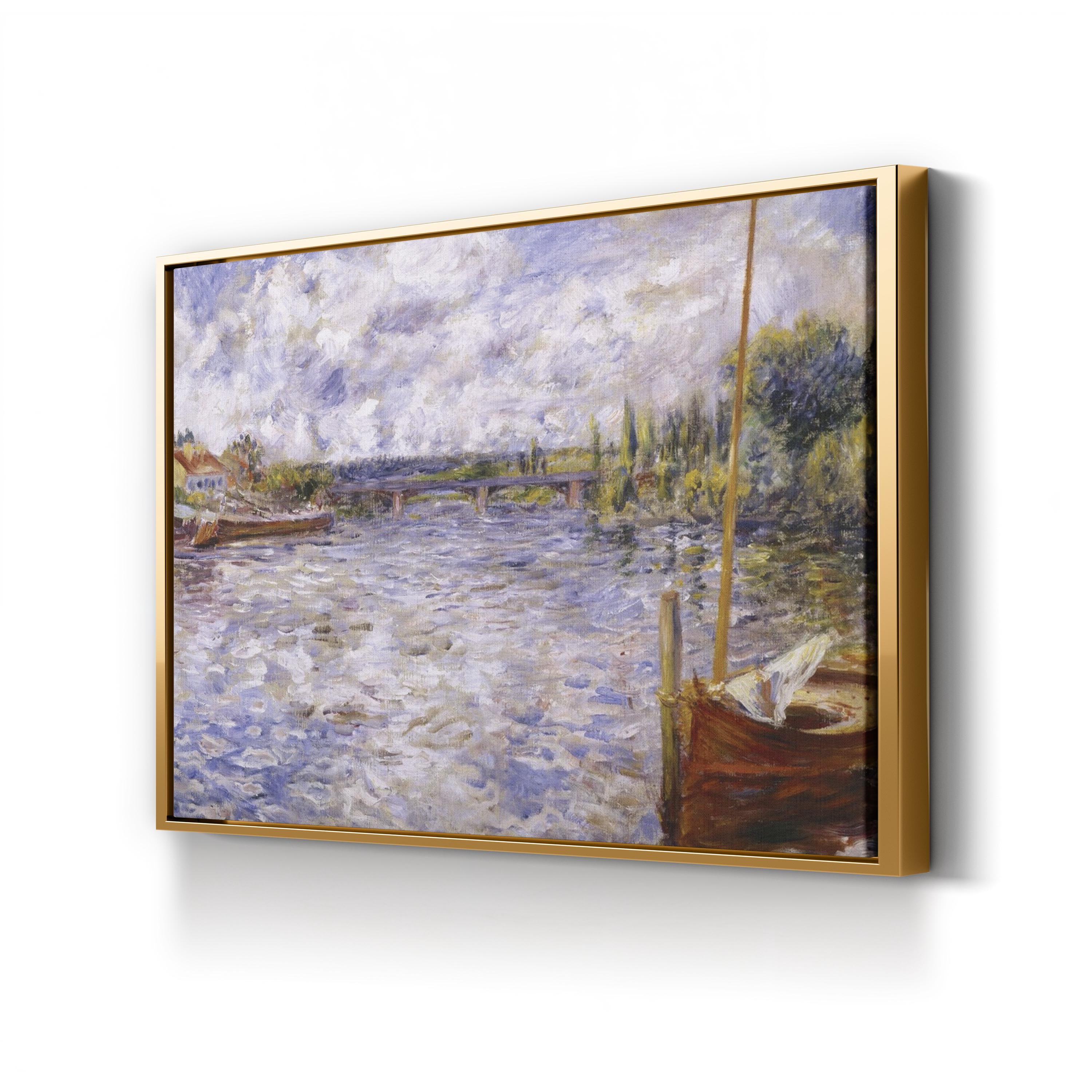 The Seine at Chatou, 1874 Vintage Canvas Print – Pierre-Auguste Renoir French River Landscape