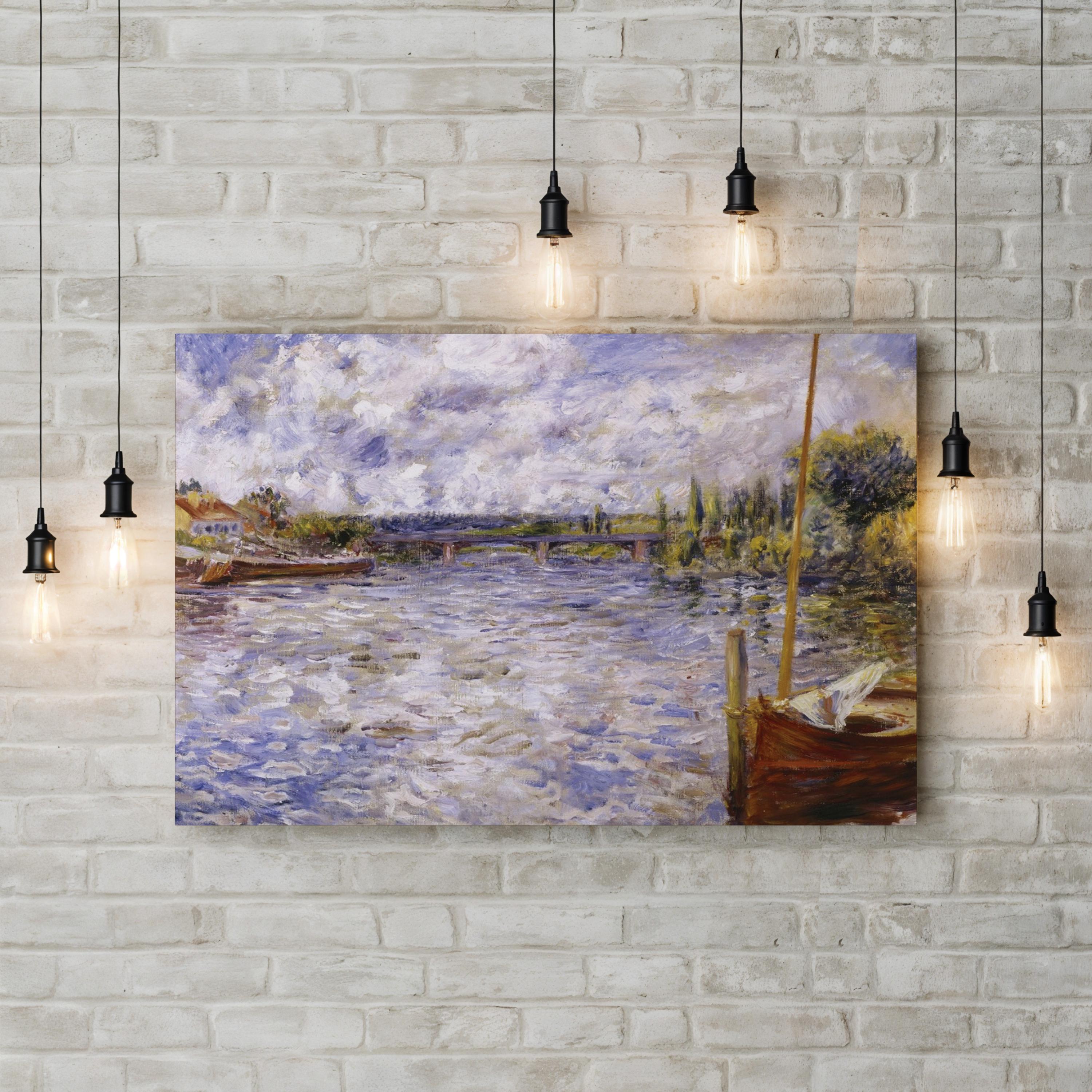 The Seine at Chatou, 1874 Vintage Canvas Print – Pierre-Auguste Renoir French River Landscape