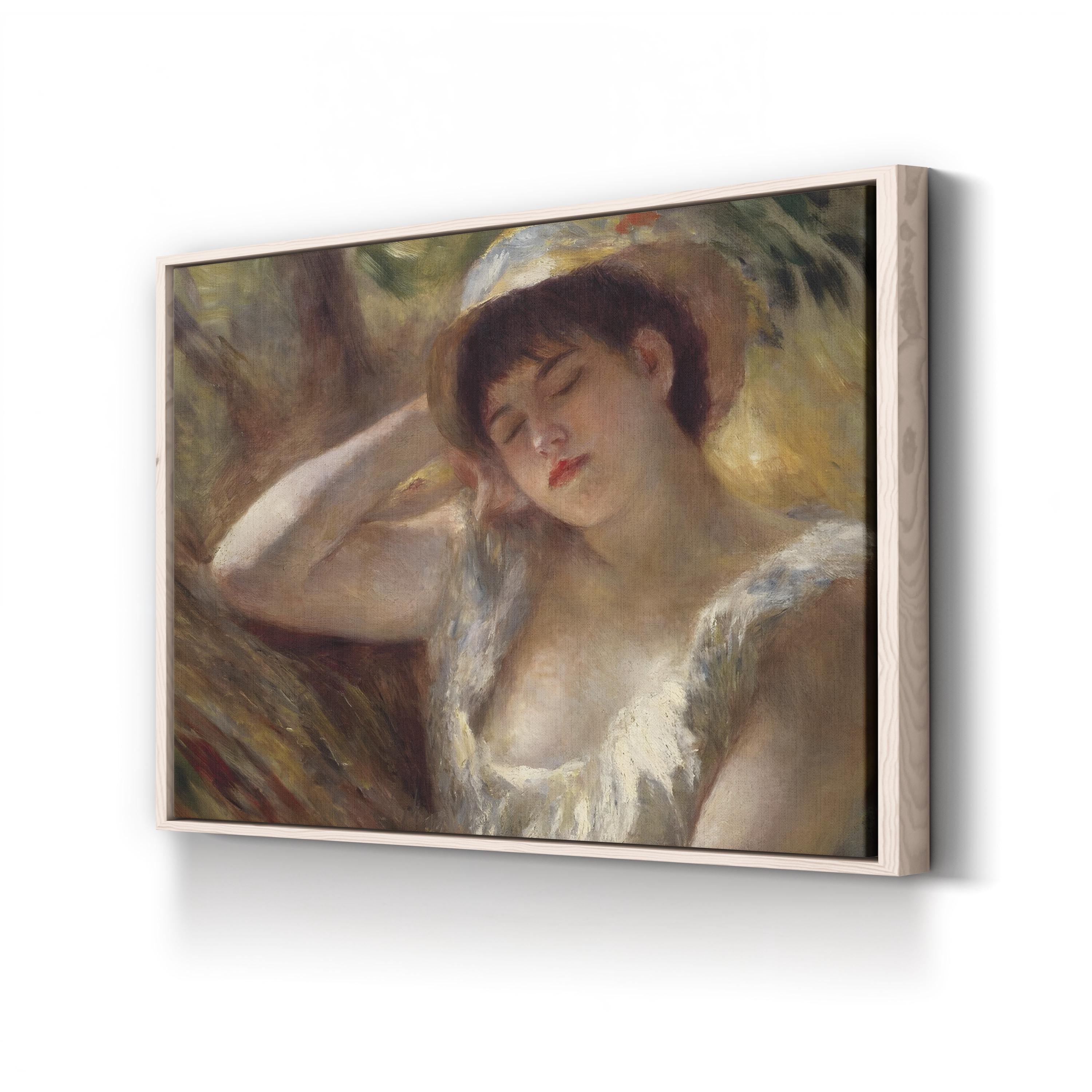 The Sleeper, 1880 Vintage Canvas Print – Pierre-Auguste Renoir Woman Portrait