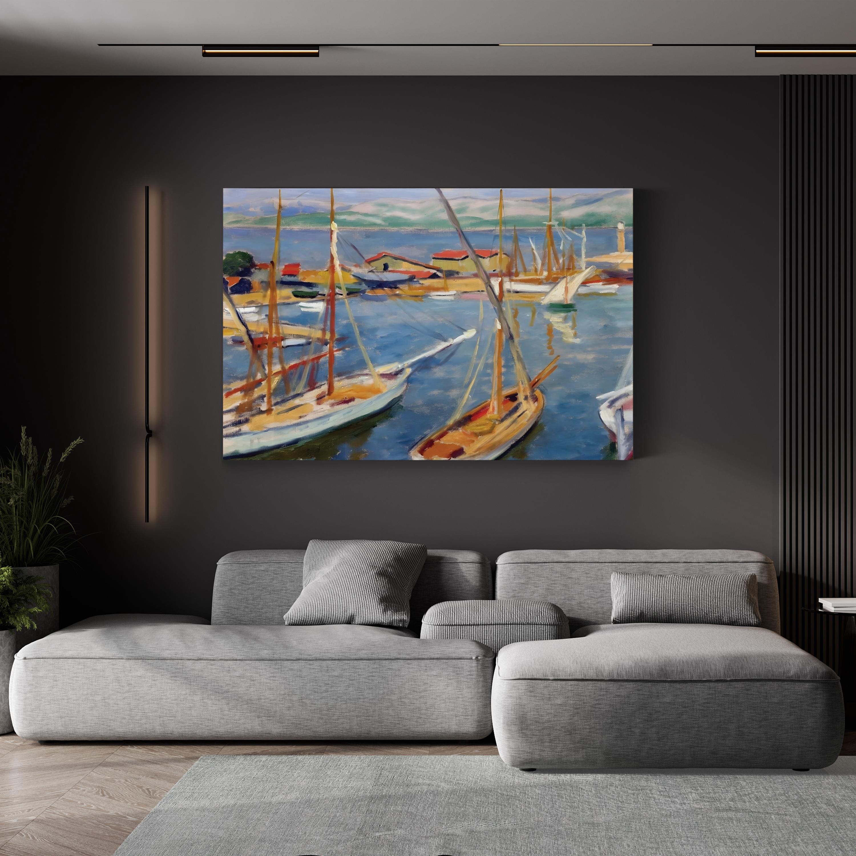 The Studio Boat, 1874 – Impressionist Wall Art | Coastal Landscape Canvas Print