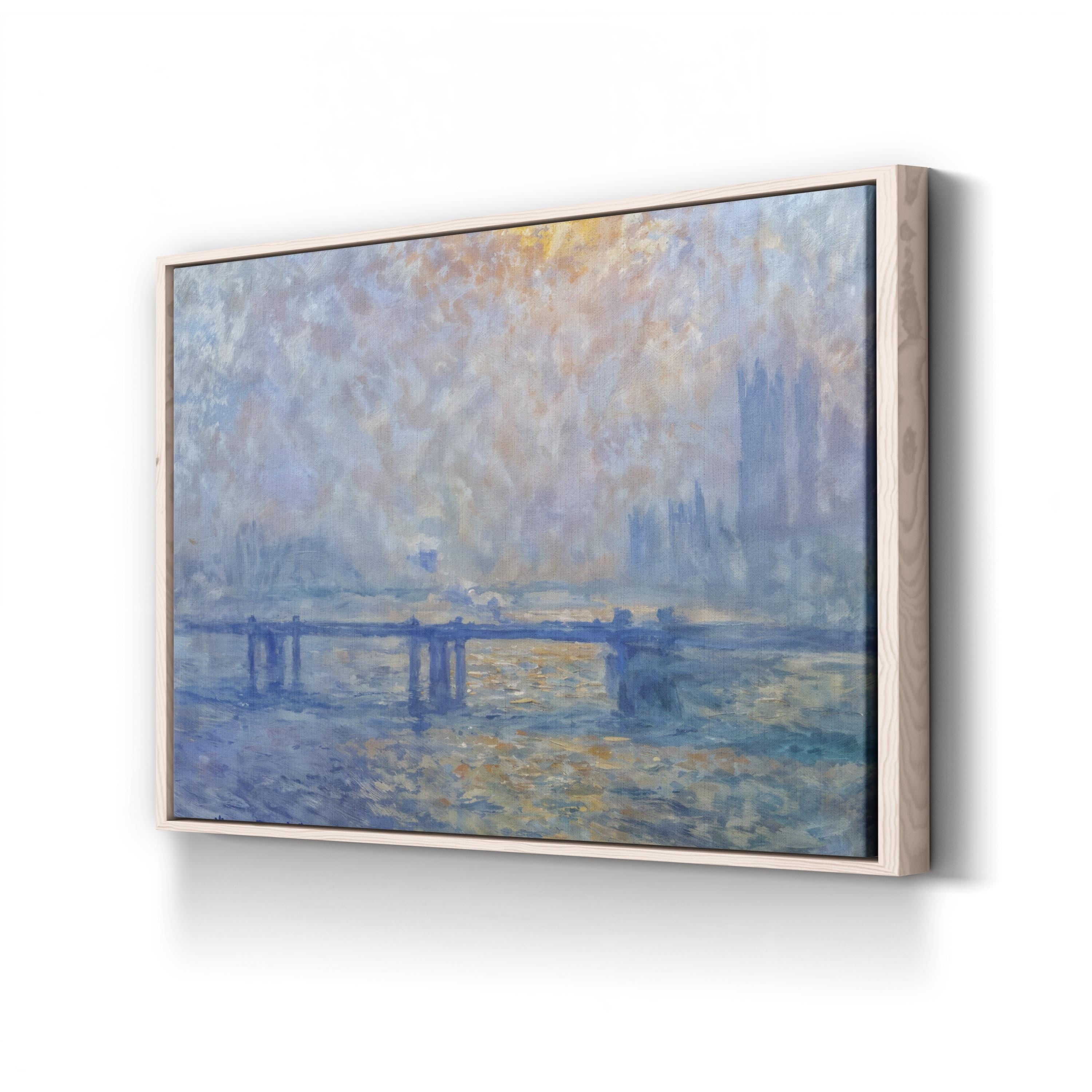 The Thames at Charing Cross Bridge | Claude Monet Impressionist London River Wall Art