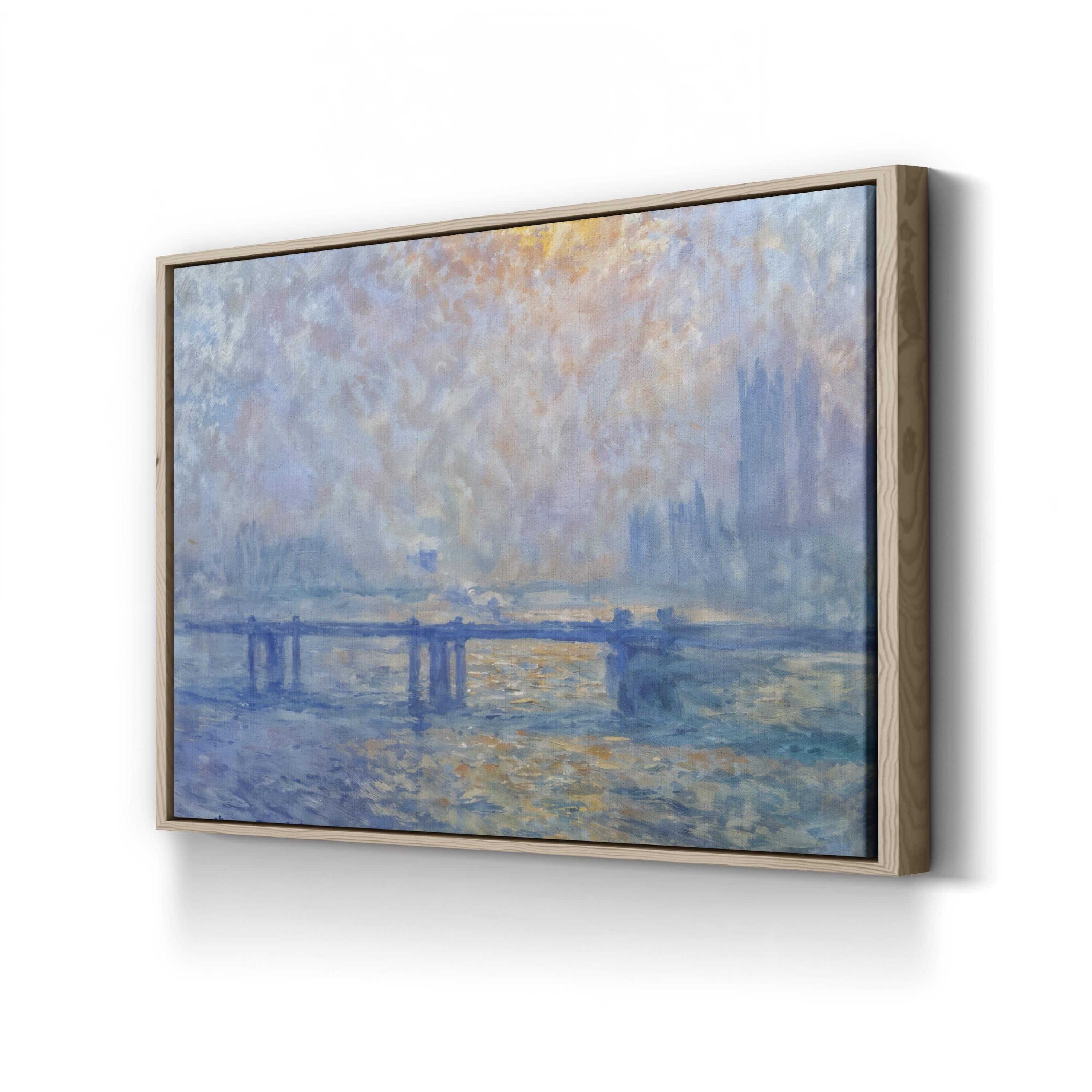 The Thames at Charing Cross Bridge | Claude Monet Impressionist London River Wall Art