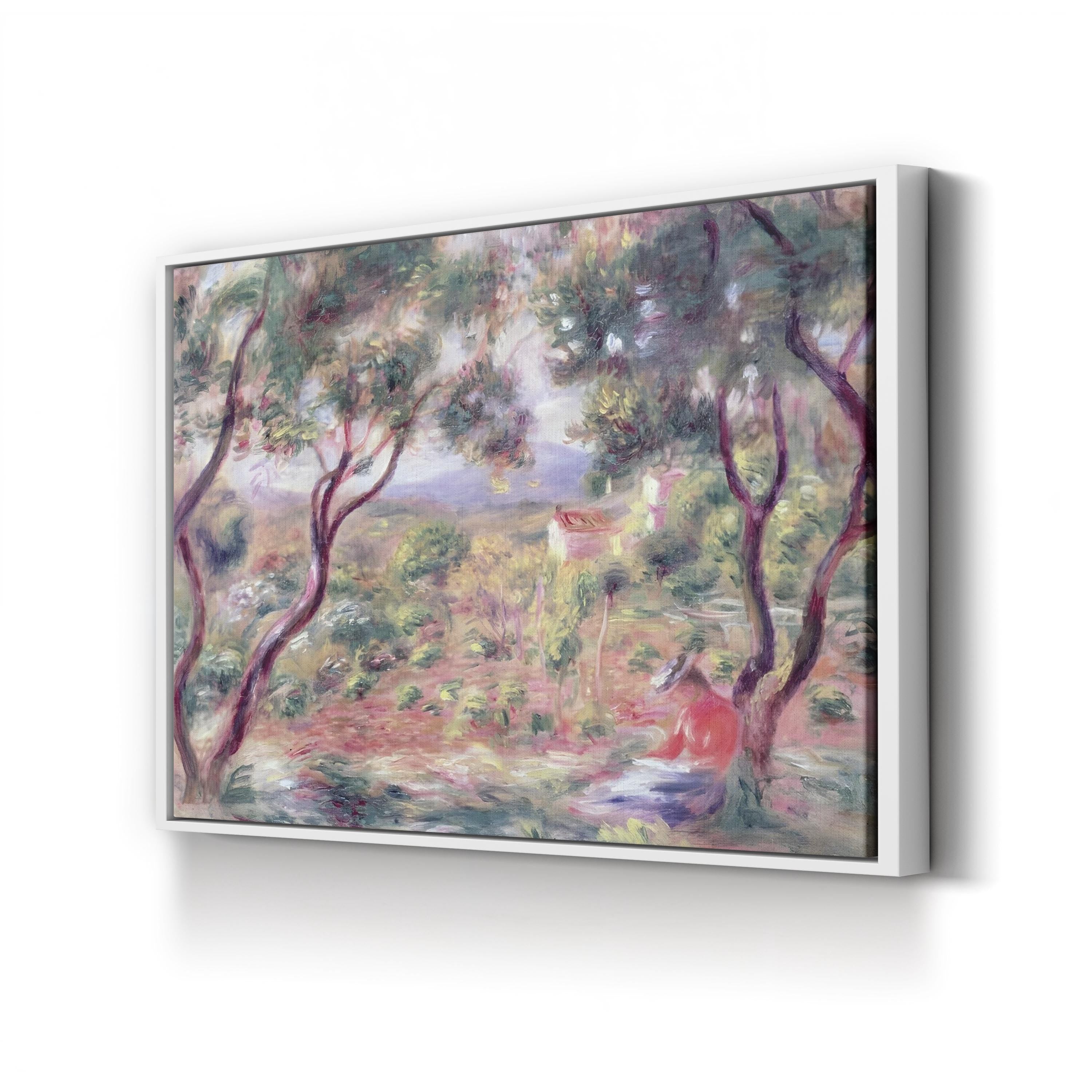 The Vines at Cagnes, 1906 Wall Art by Pierre-Auguste Renoir – Impressionist French Vineyard Canvas Print