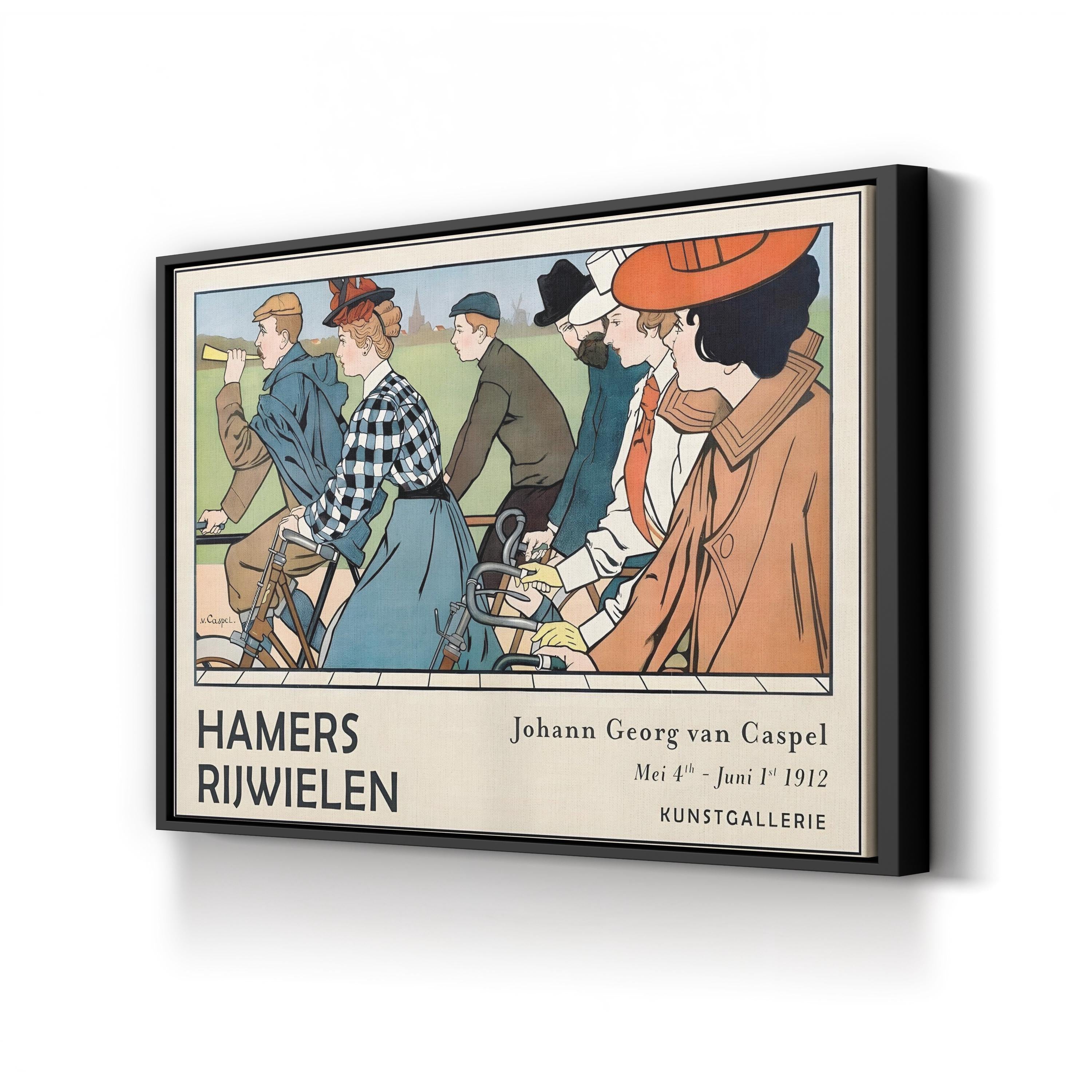 Van Caspel Art Deco Exhibition Poster: Vintage Gallery Wall Art Canvas