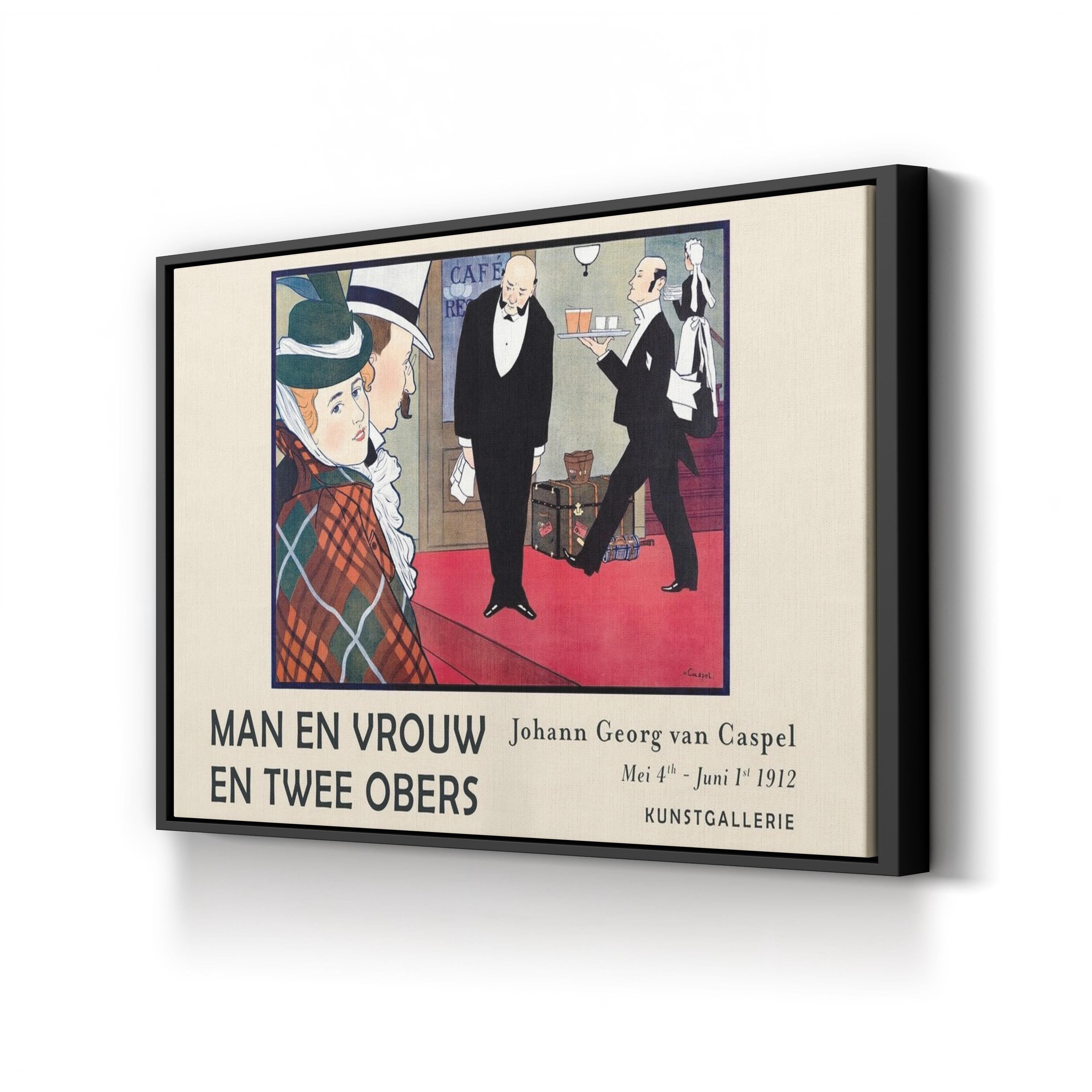 Van Caspel Exhibition Posters II Wall Art – Art Deco Vintage Exhibition Poster Canvas