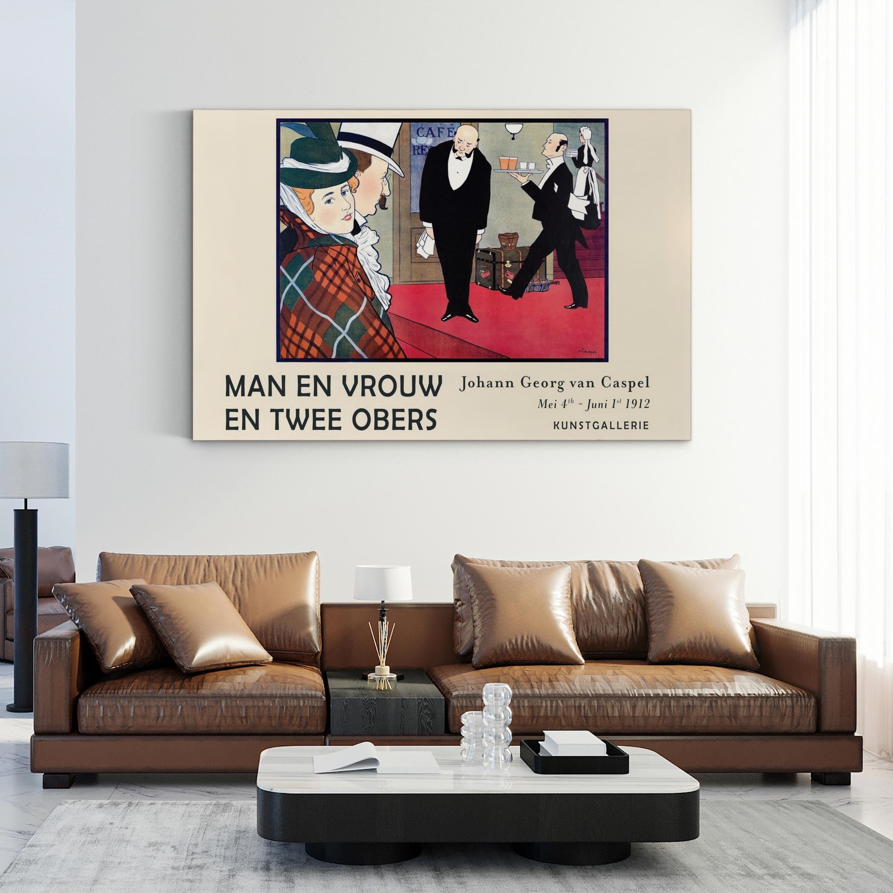 Van Caspel Exhibition Posters II Wall Art – Art Deco Vintage Exhibition Poster Canvas