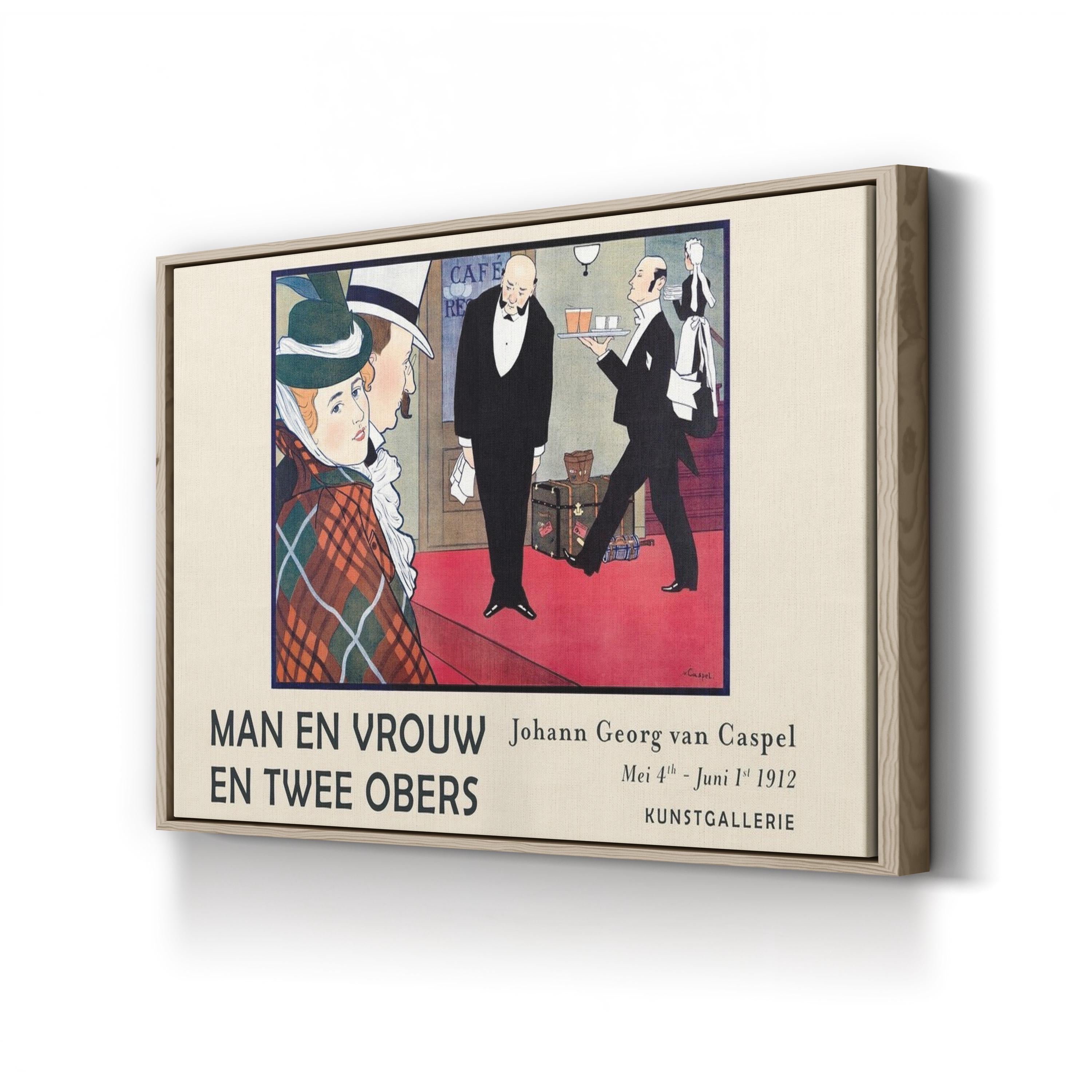Van Caspel Exhibition Posters II Wall Art – Art Deco Vintage Exhibition Poster Canvas