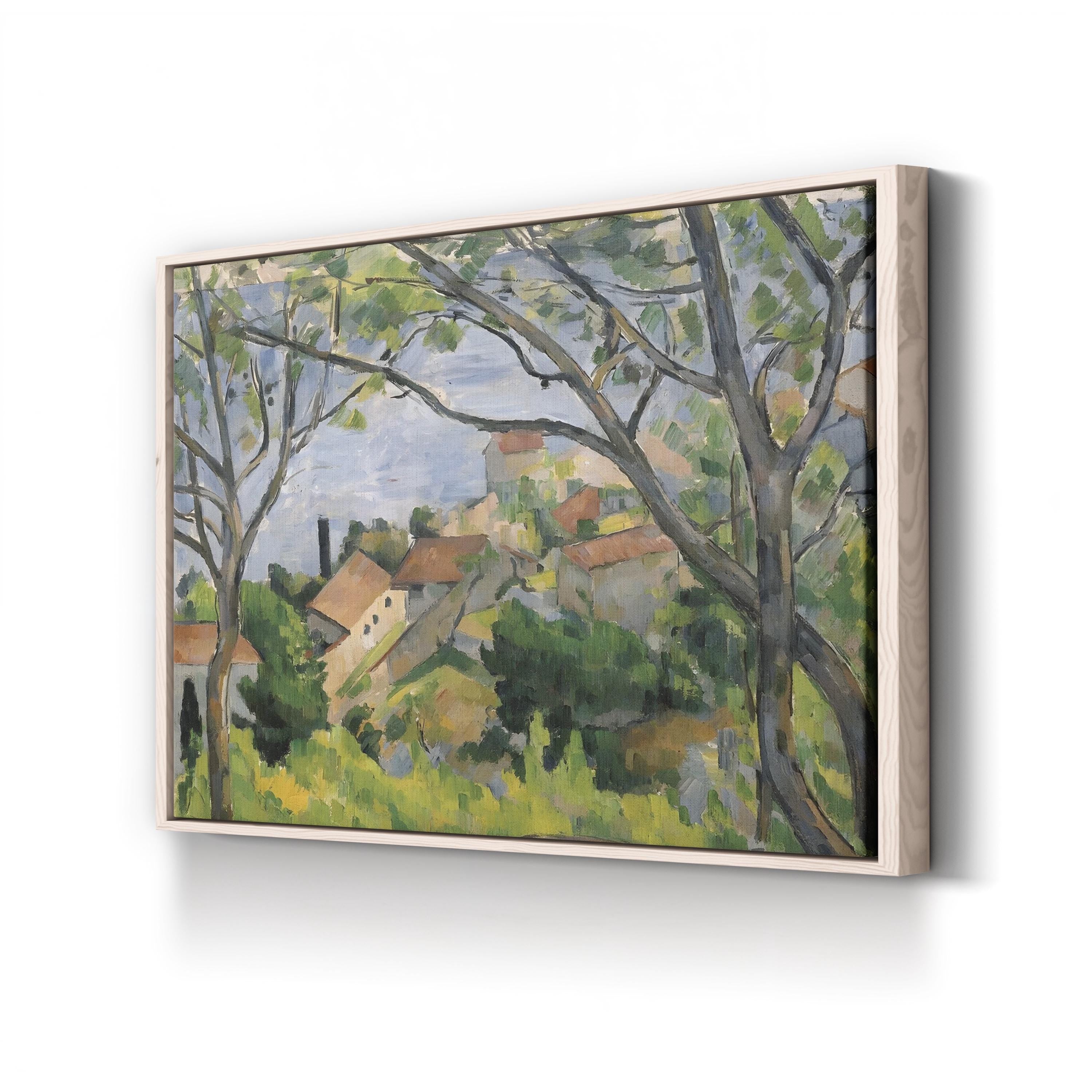 View of L’Estaque Through the Trees, 1879 Wall Art by Paul Cézanne | Post-Impressionist Provence Landscape
