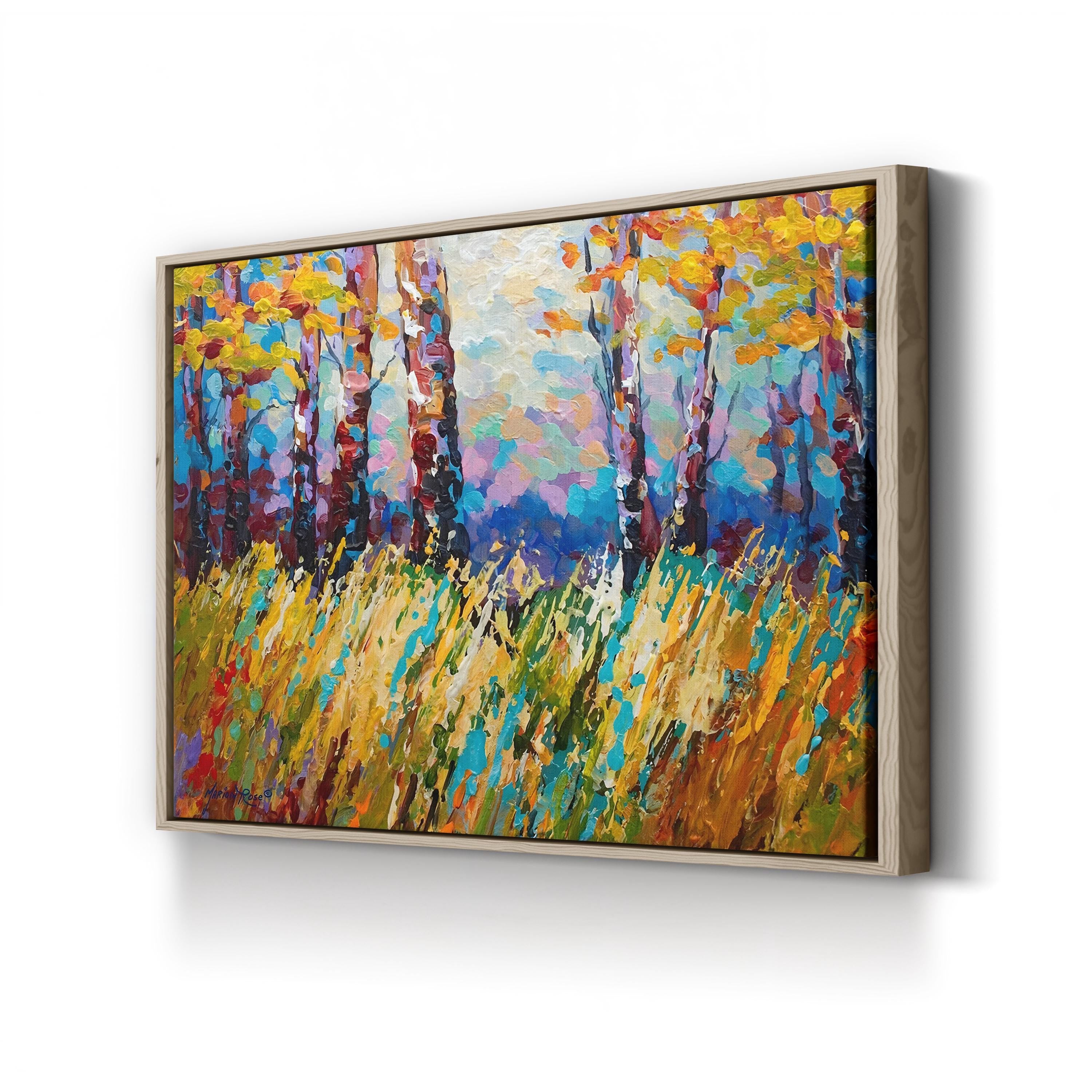 Abstract Autumn Wall Art by Marion Rose | Contemporary Fall Landscape Canvas Print