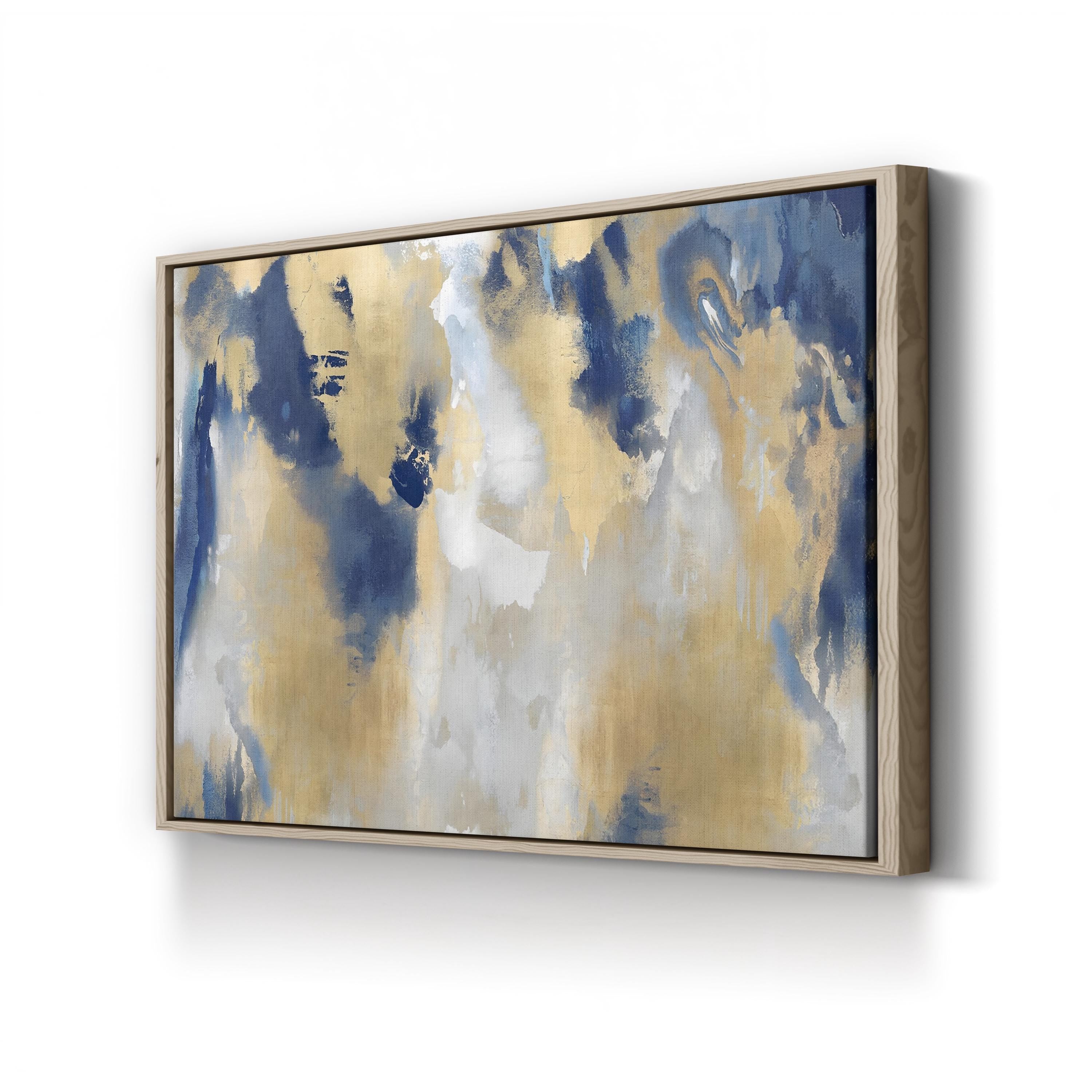 Contemporary Gold Stains Indigo Wall Art by David Moore