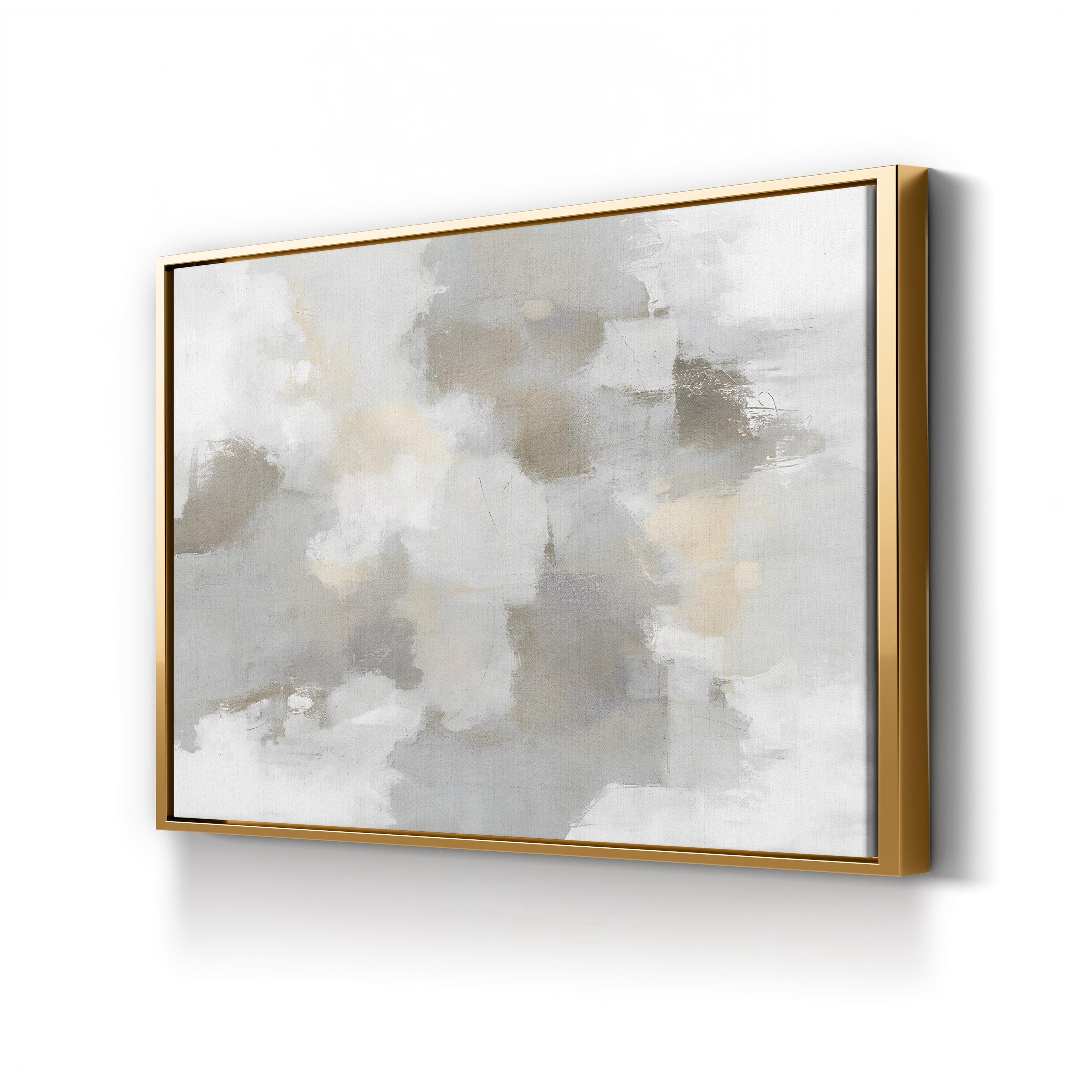 Abstract Grey Tan and White Wall Art by David Moore