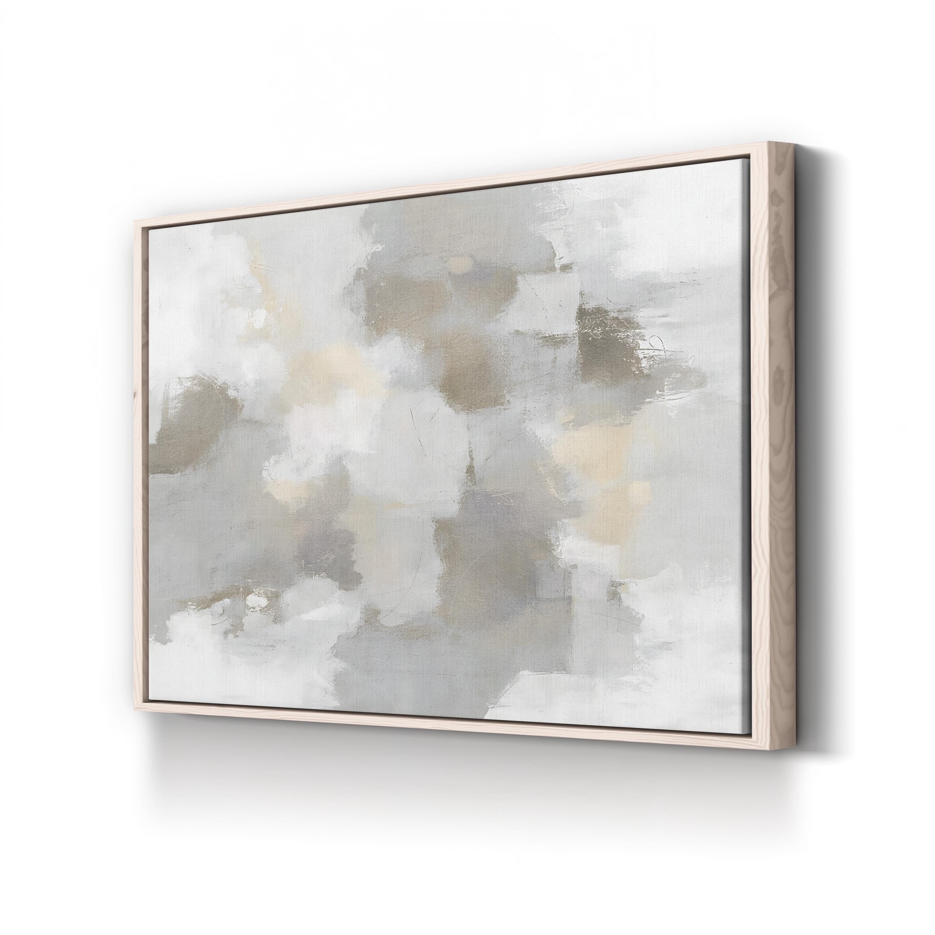 Abstract Grey Tan and White Wall Art by David Moore
